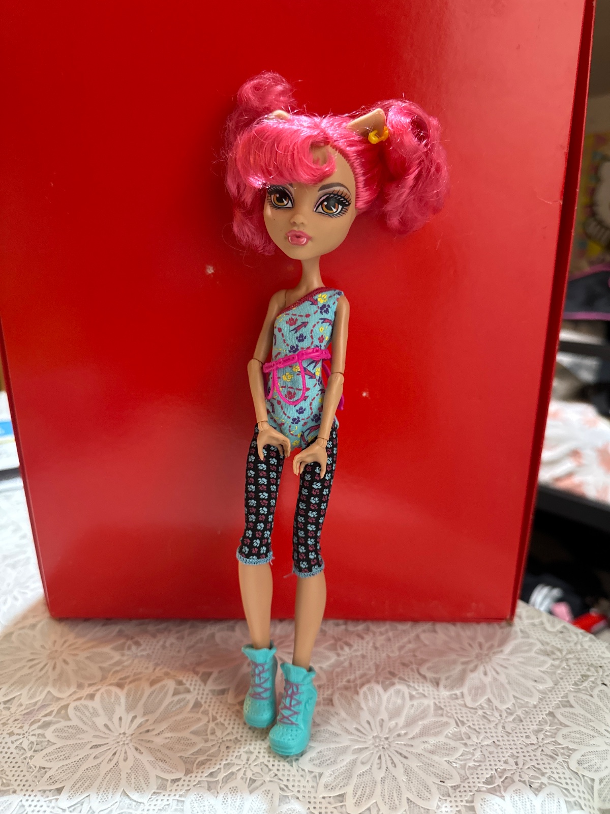 Pink-Haired Fashion Doll with Cat Ears