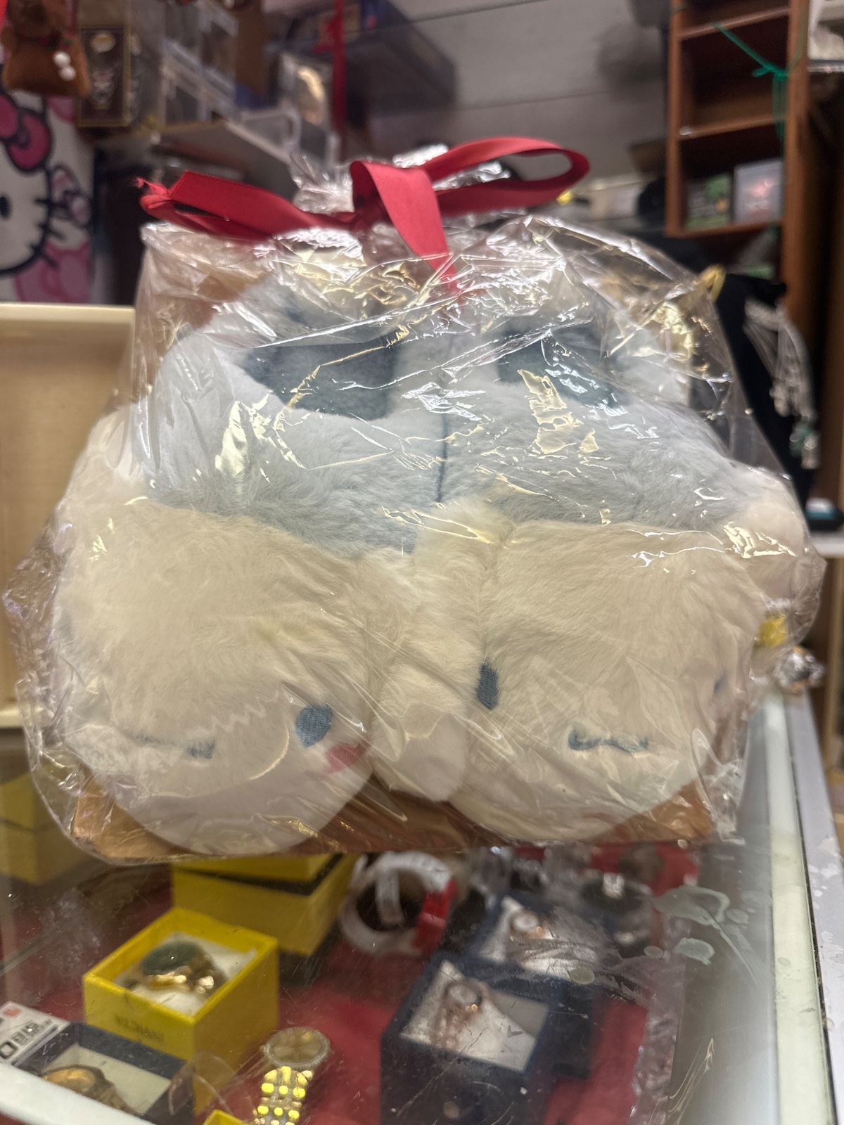 Fuzzy Kitty Face Slippers, Wrapped