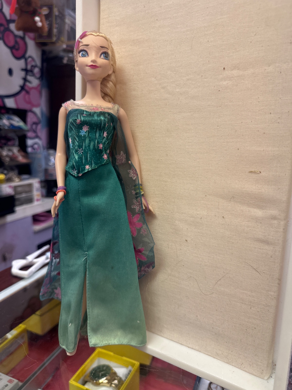 Elsa Doll in Green Floral Gown