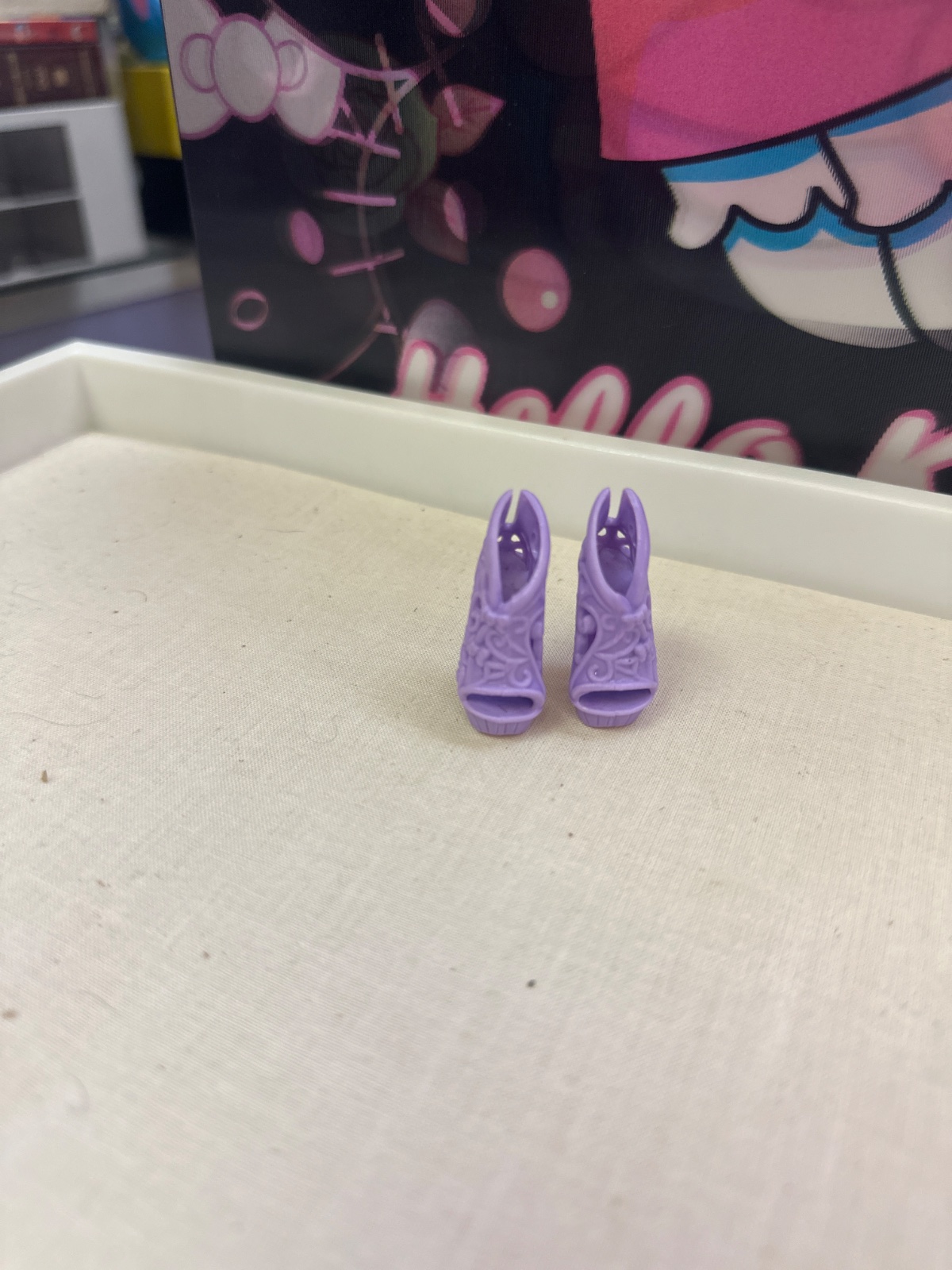 Purple Doll Ankle Boot Heels