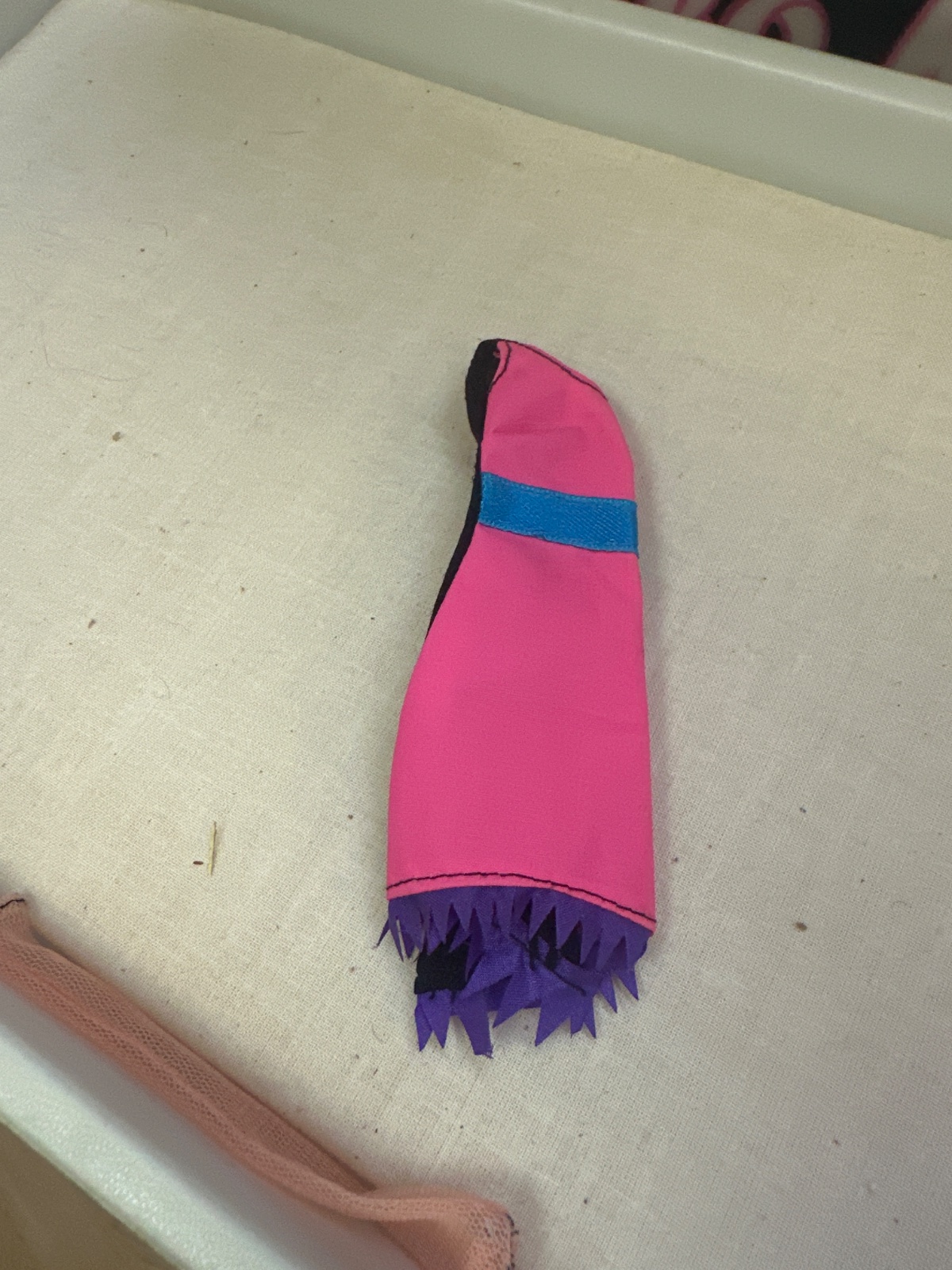 Pink and Purple Doll Skirt with Fringe Trim