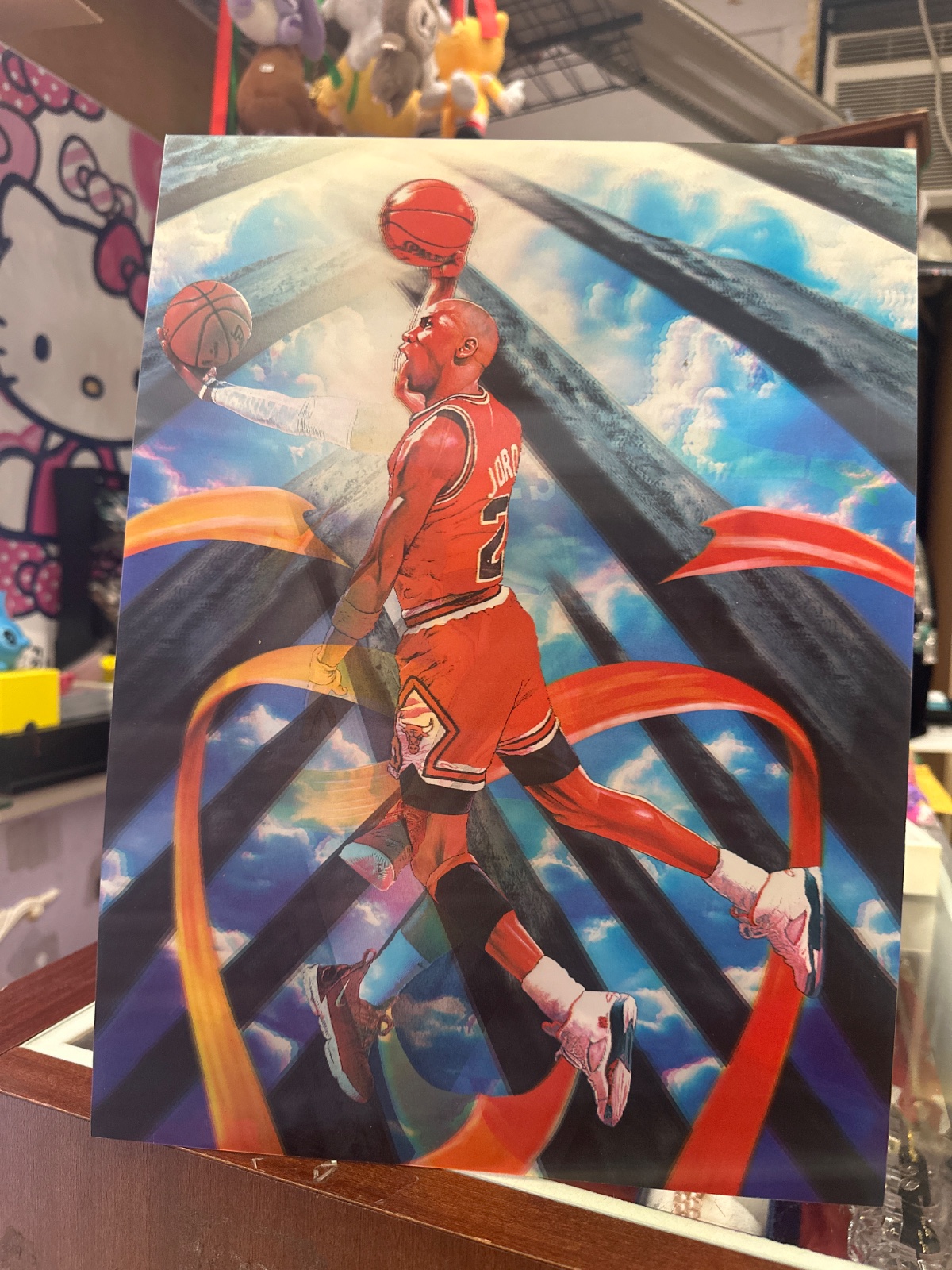 Michael Jordan Holographic Sky Print
