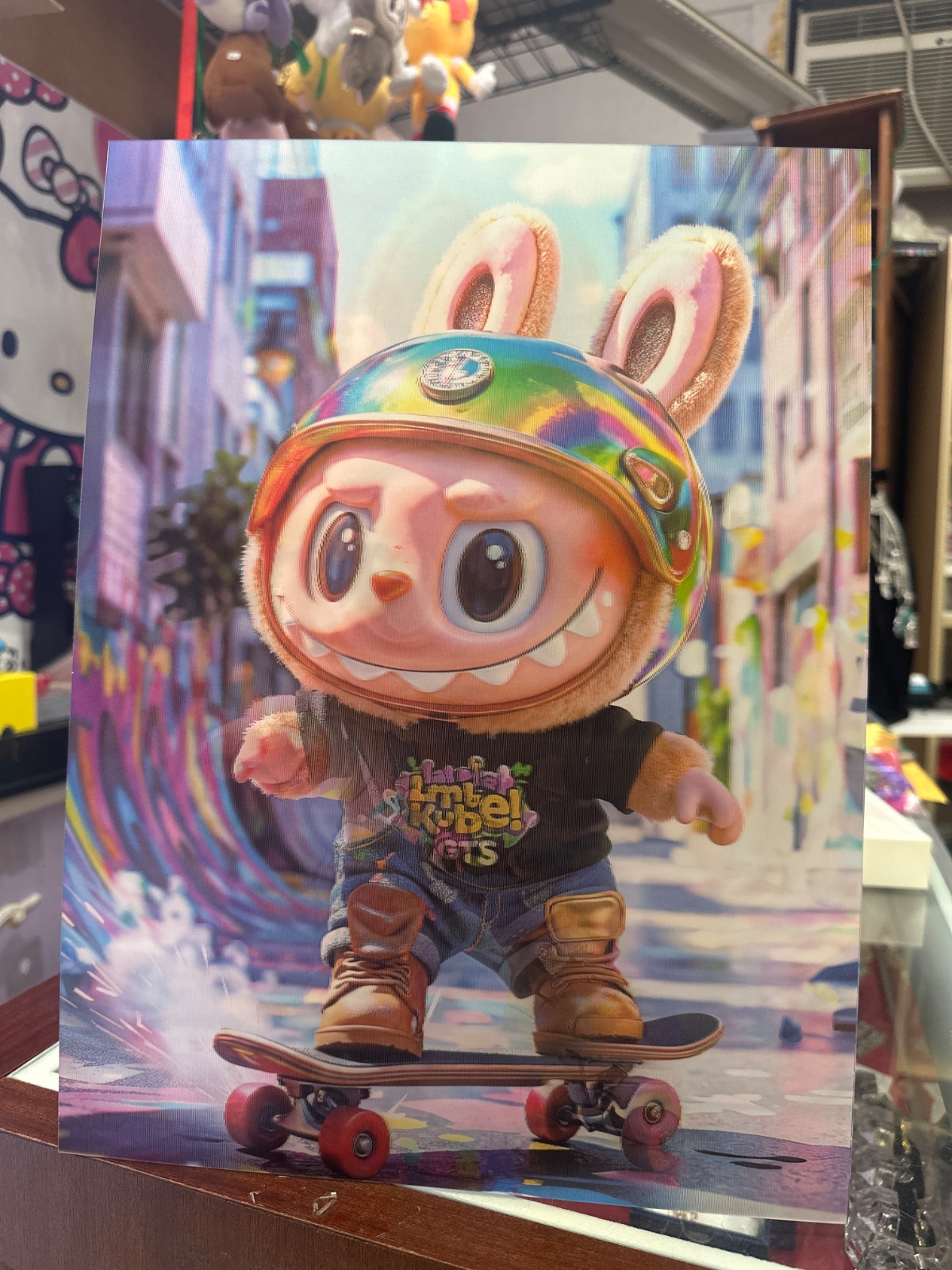 Skateboarding Bunny Character Art Print