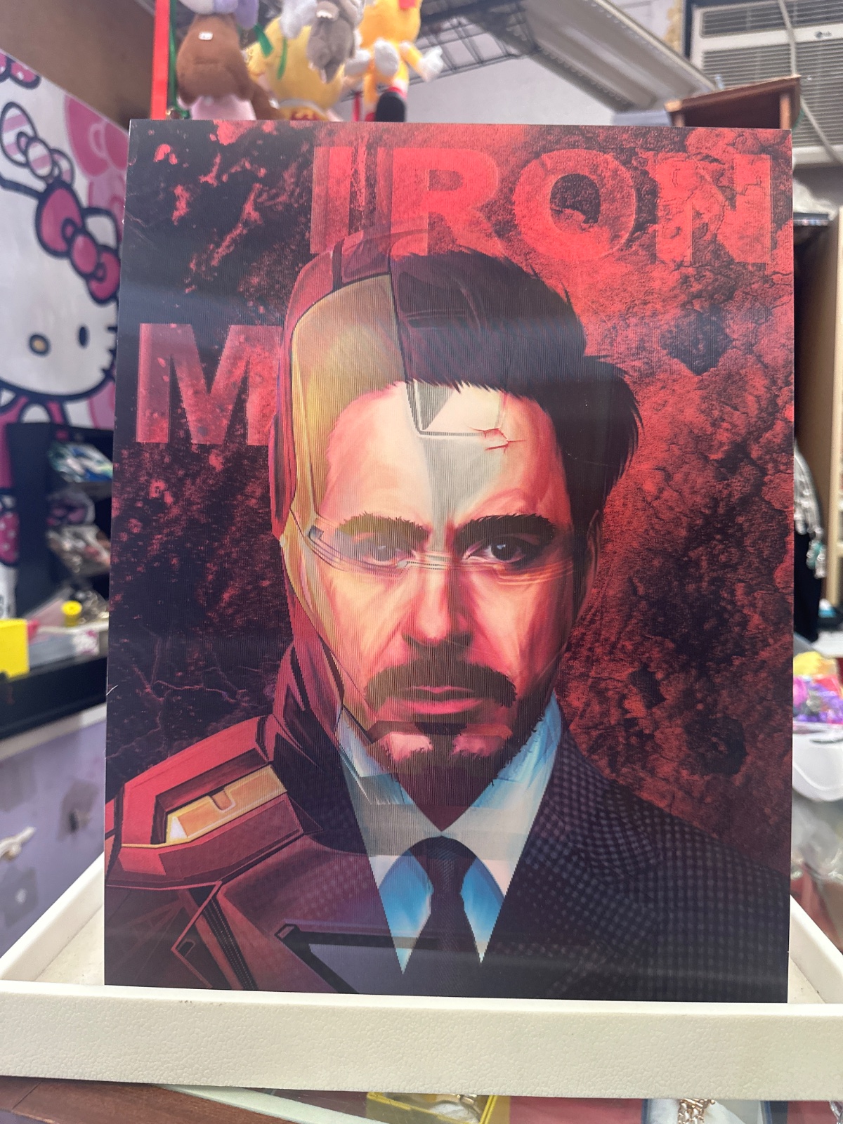 Iron Man Split-Face Lenticular Print