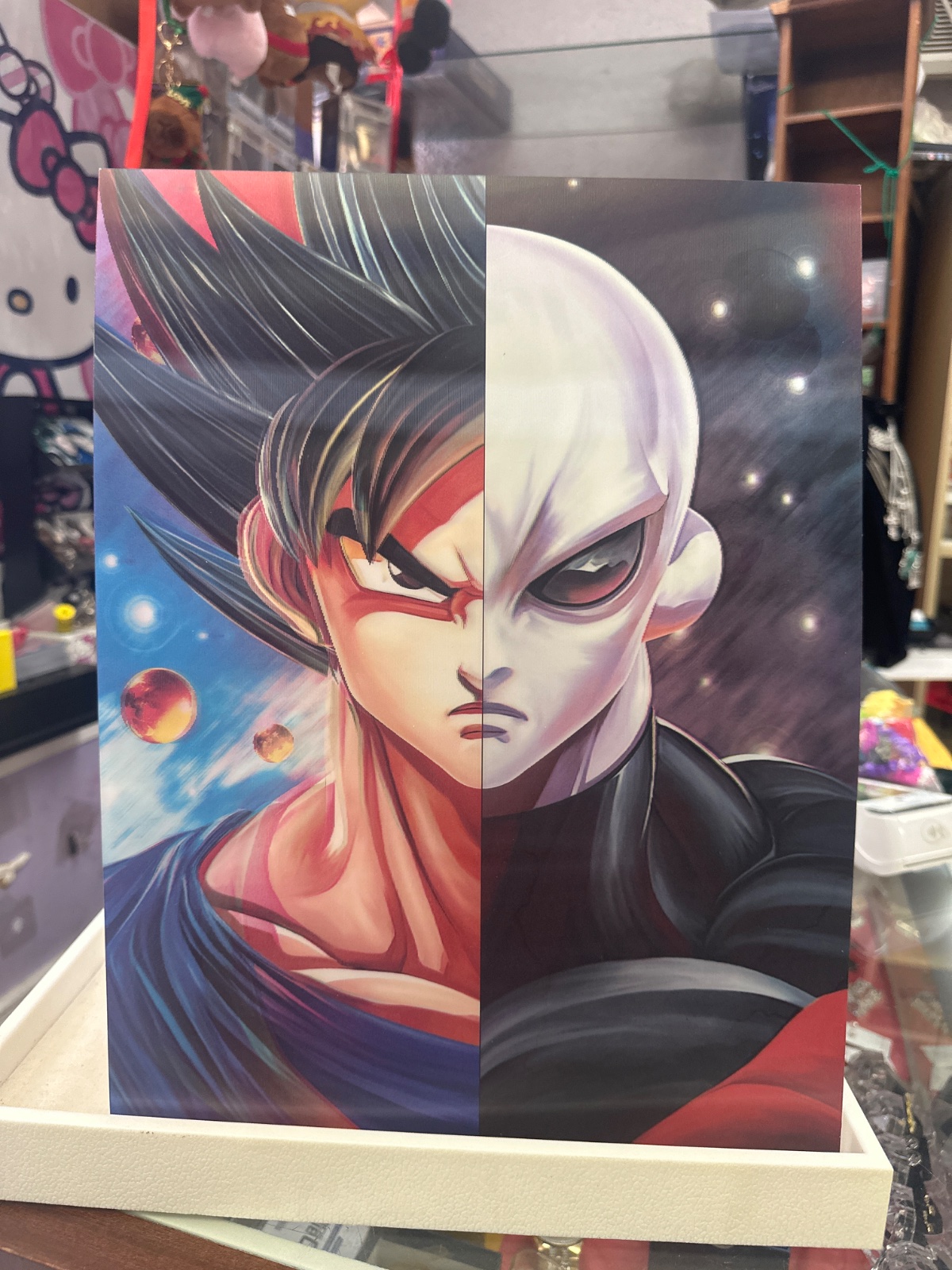 Goku and Jiren Split-Face Anime Print