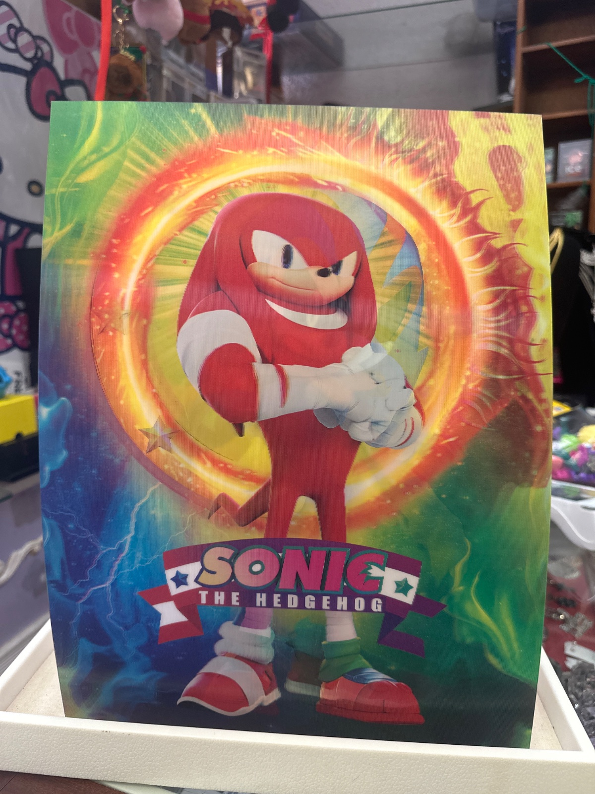 Sonic The Hedgehog Knuckles Lenticular Art Panel
