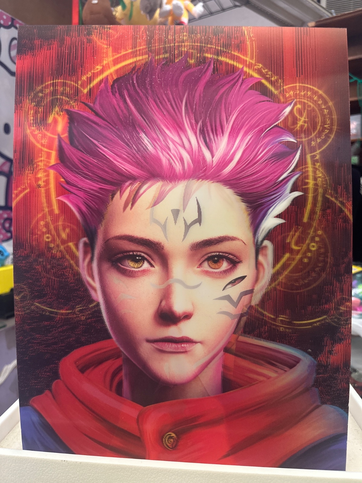 Pink-Haired Anime Character Art Print