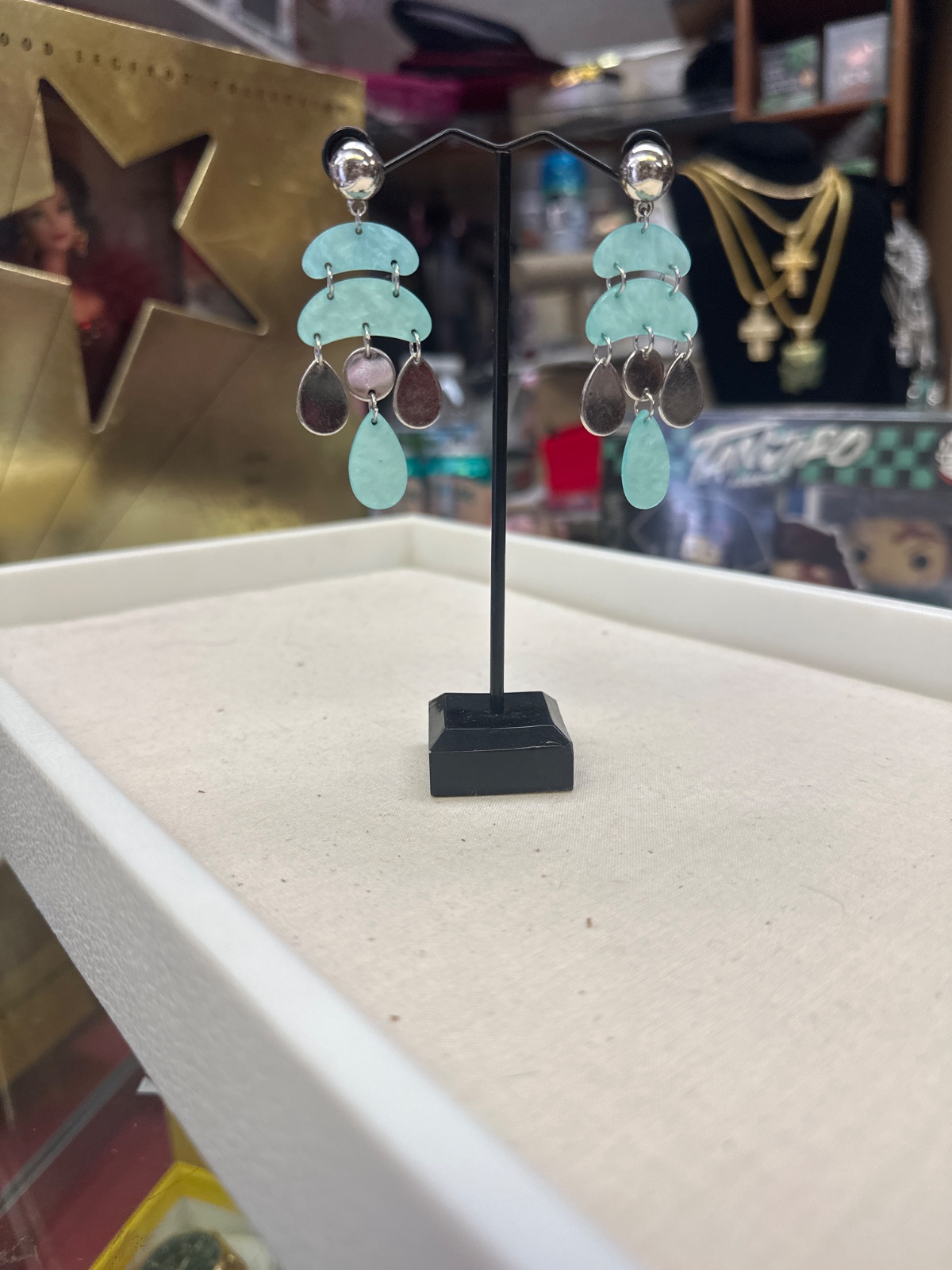Turquoise Chandelier Drop Earrings