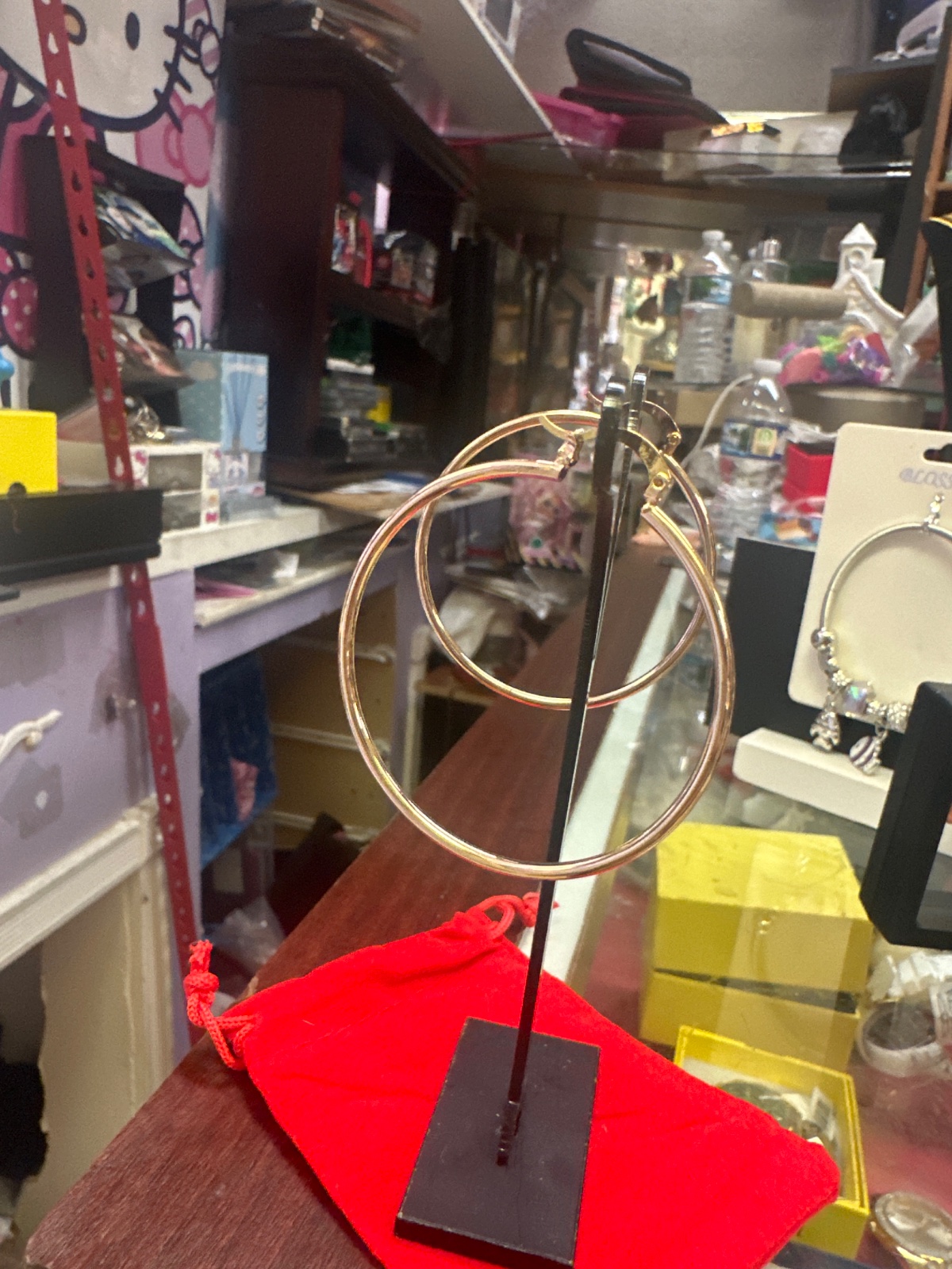 Gold-Tone Large Hoop Earrings