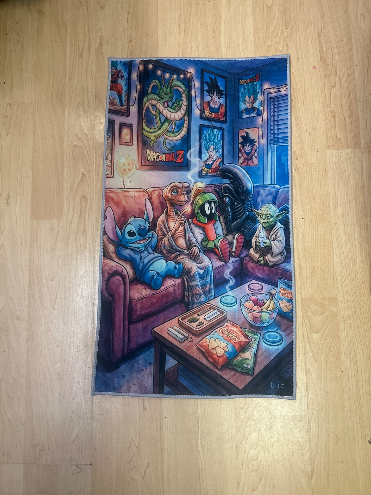 Sci-Fi Cartoon Character Hangout Rug