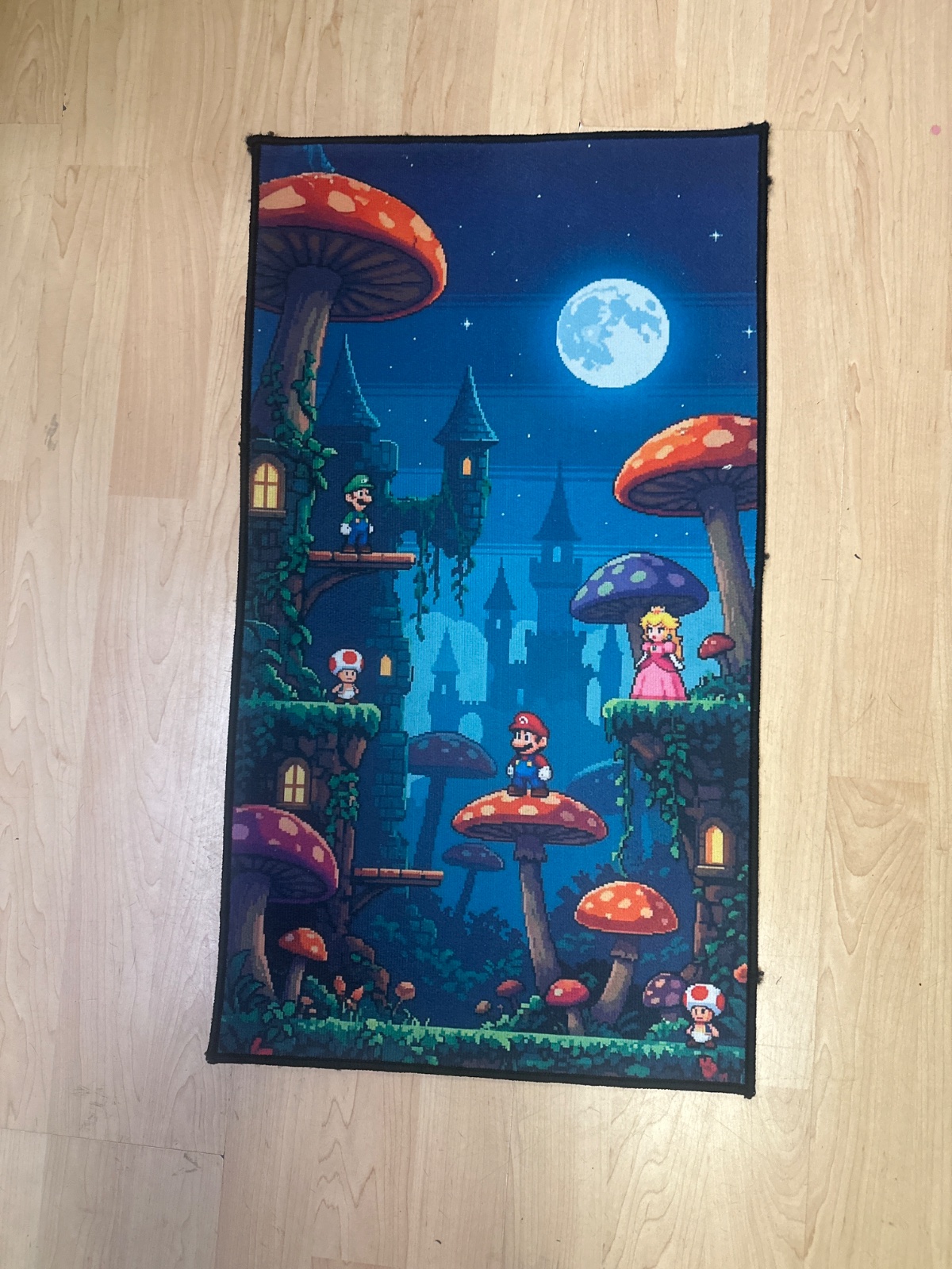 Mushroom Kingdom Nighttime Rug