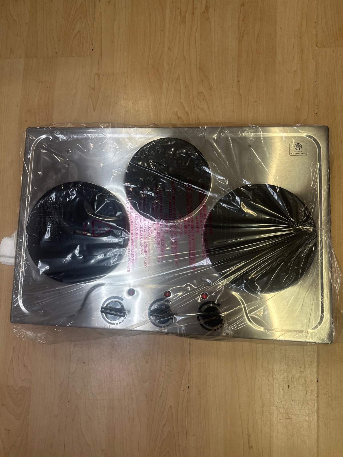 Stainless Steel 3-Burner Electric Cooktop