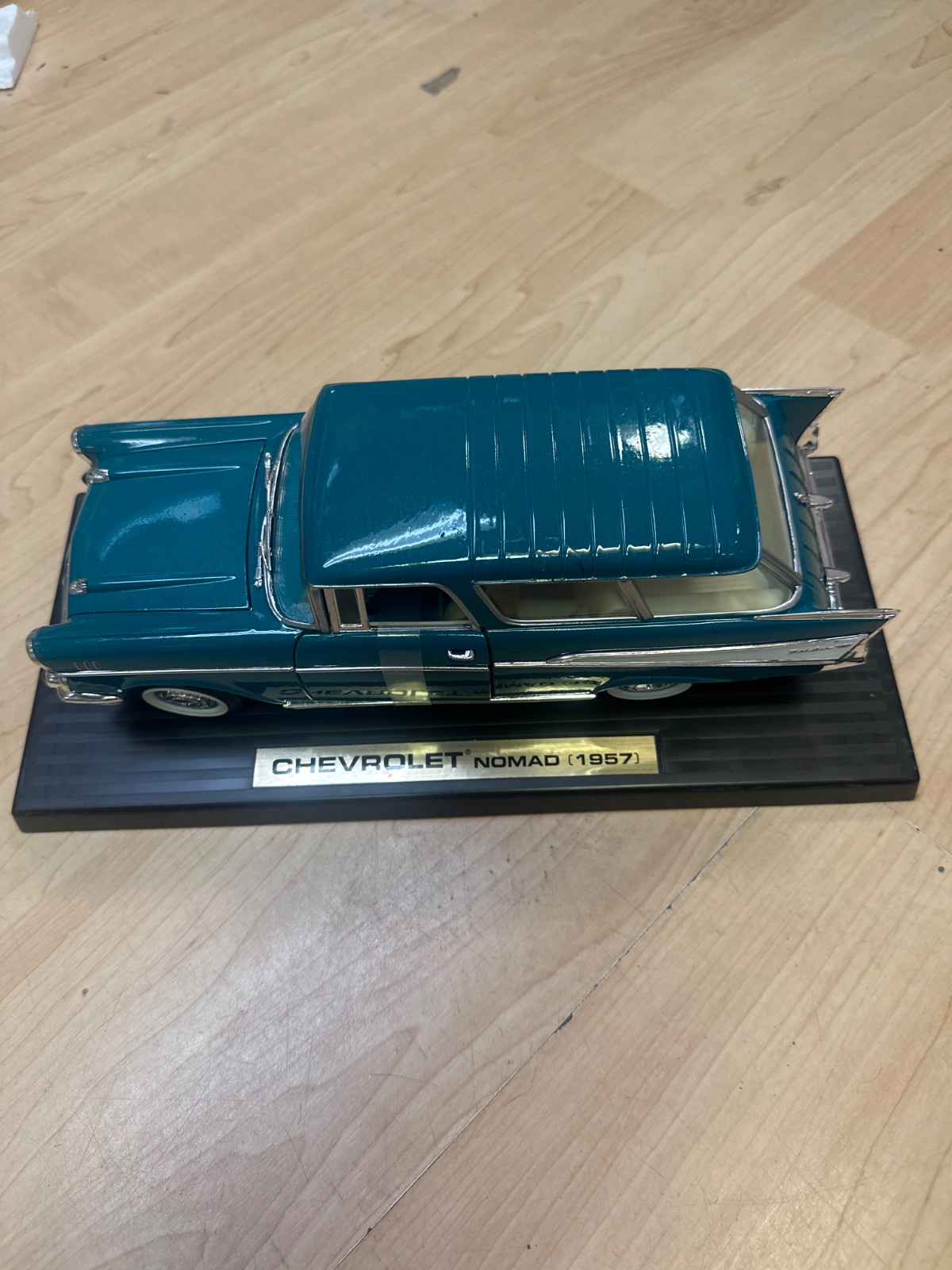 1957 Chevrolet Nomad Diecast Model on Display Base