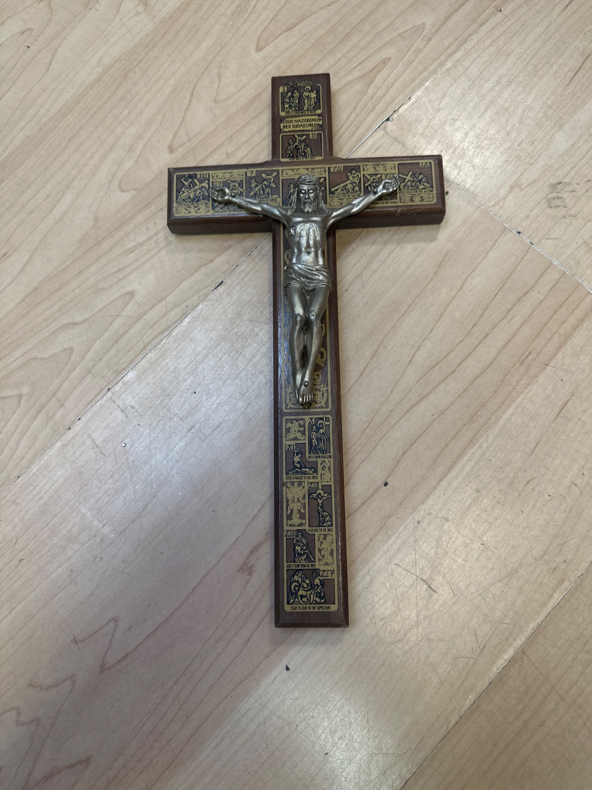 Wooden Stations of the Cross Crucifix