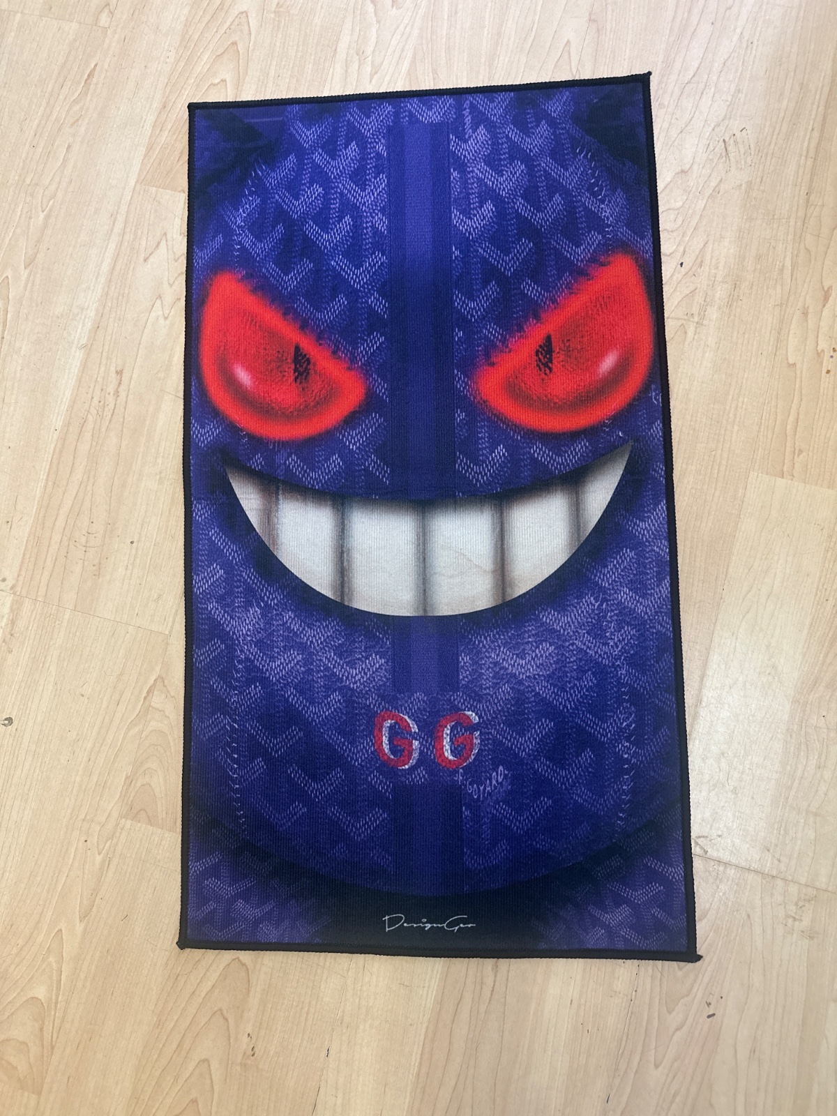Purple Gremlin Face Novelty Rug