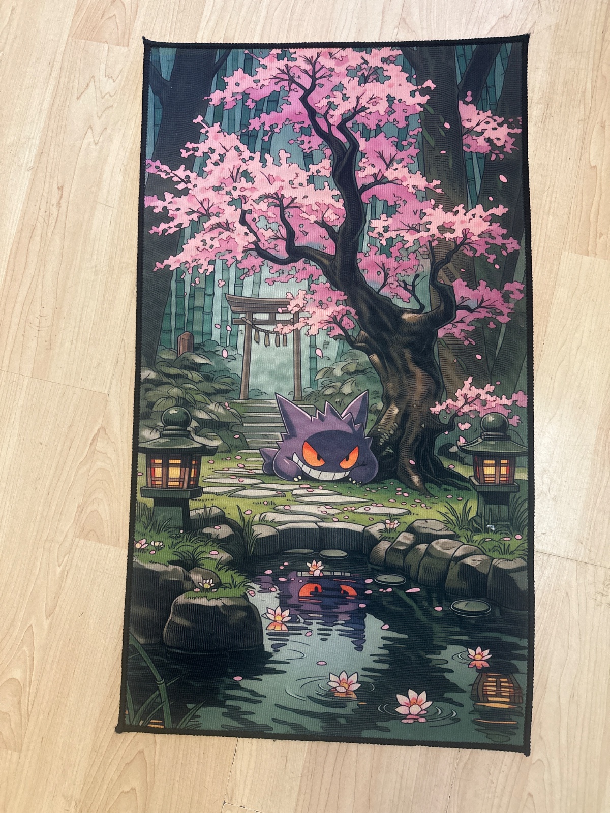 Gengar Cherry Blossom Garden Rug