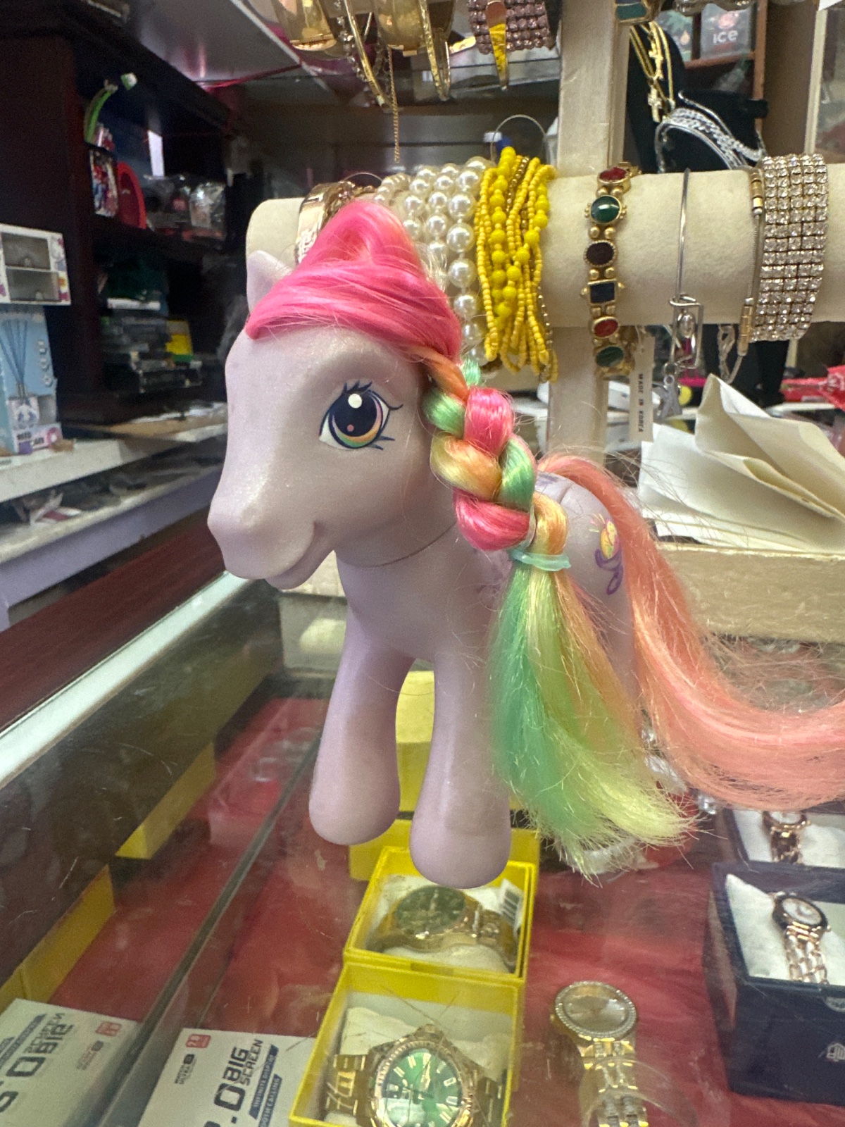 Lavender Pony with Rainbow Braided Mane