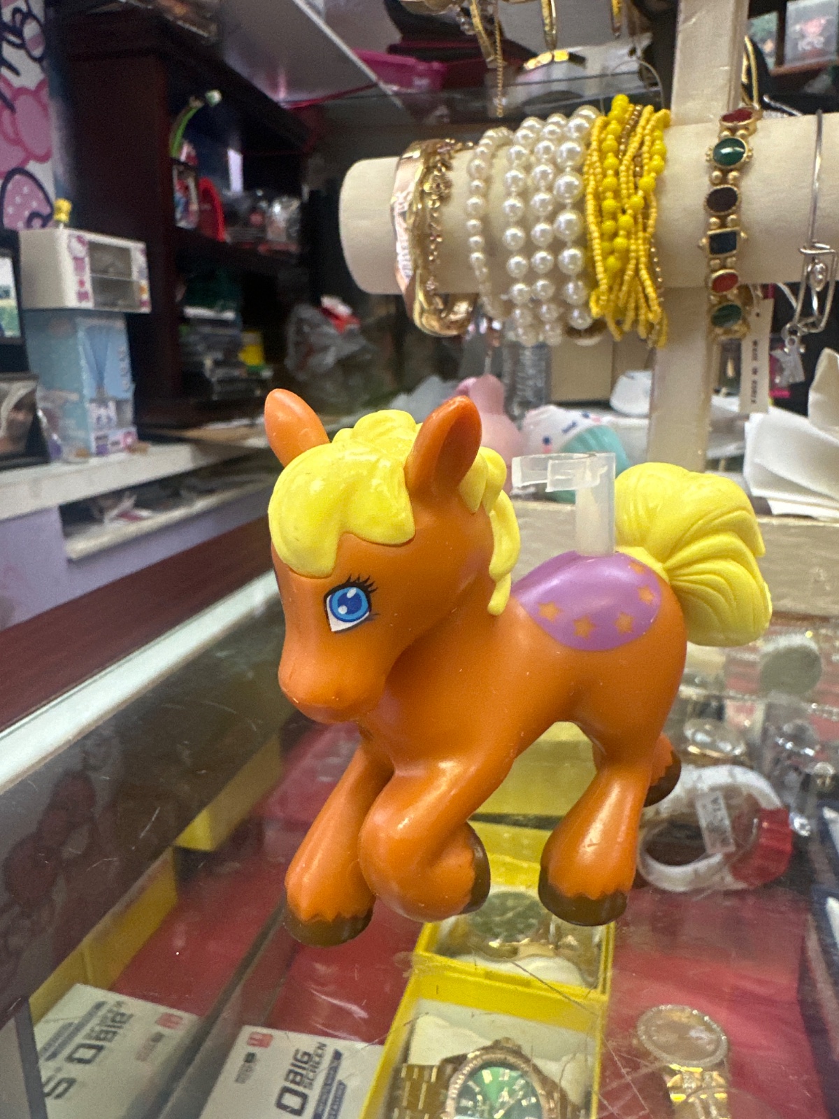 Orange Pony Figure With Yellow Mane