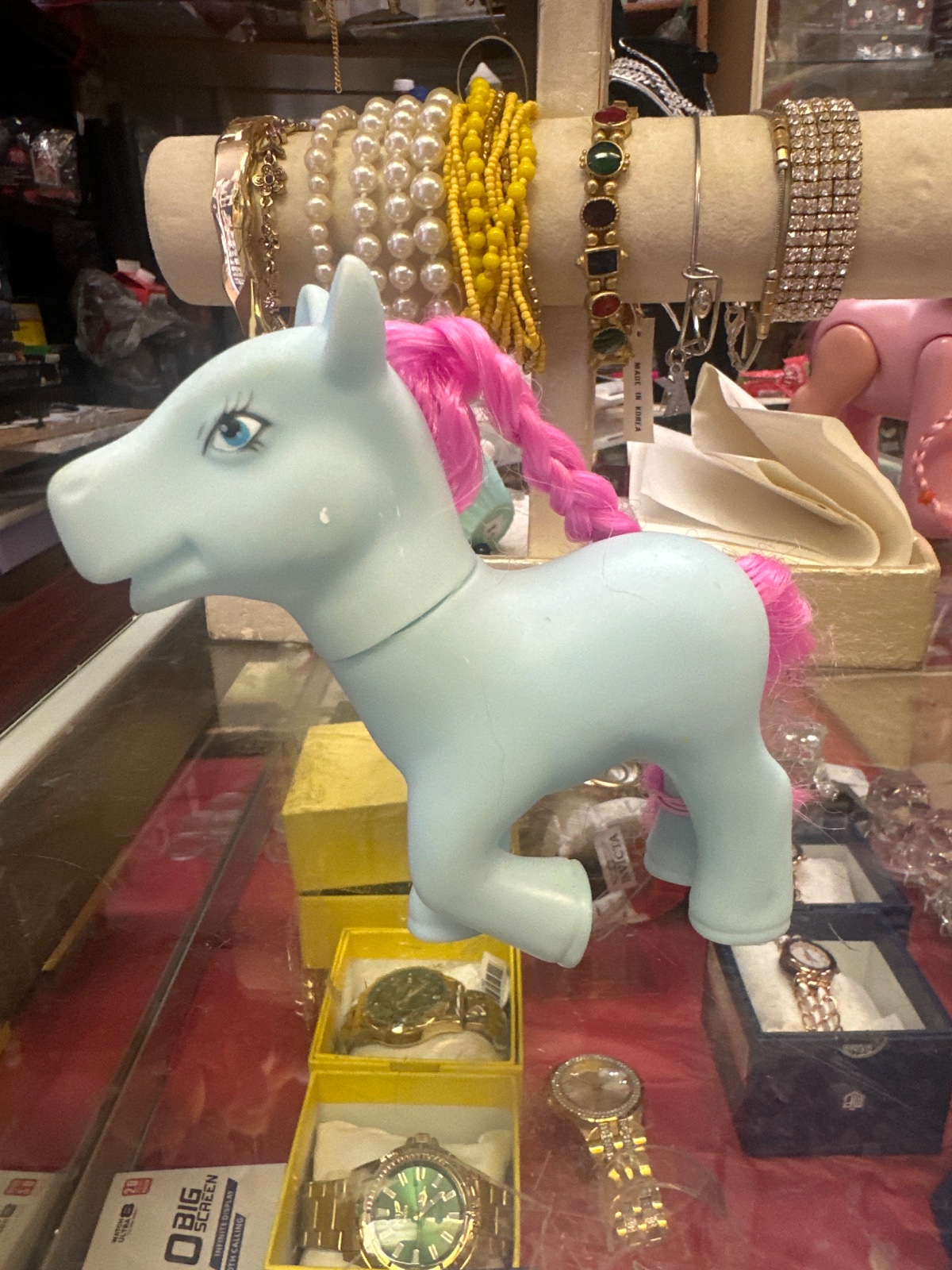 Light Blue Pony with Pink Braided Mane