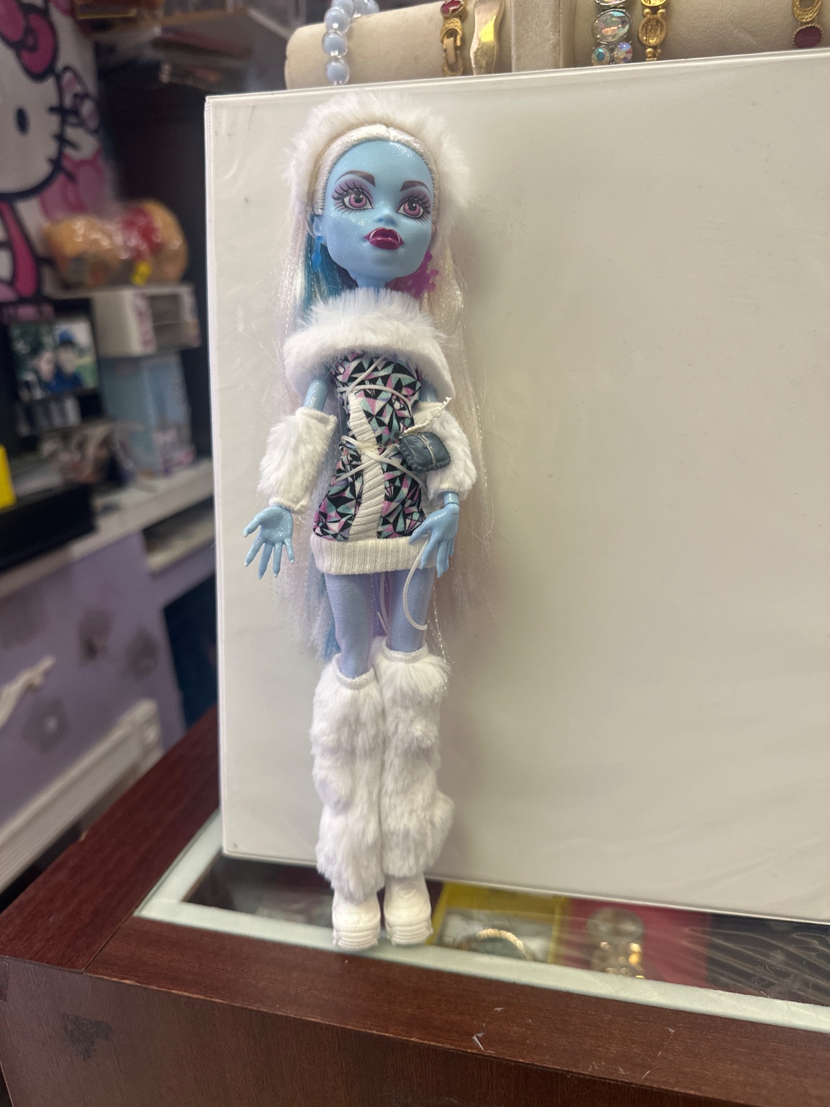 Blue-Skinned Monster High Doll With Fur Trim Outfit