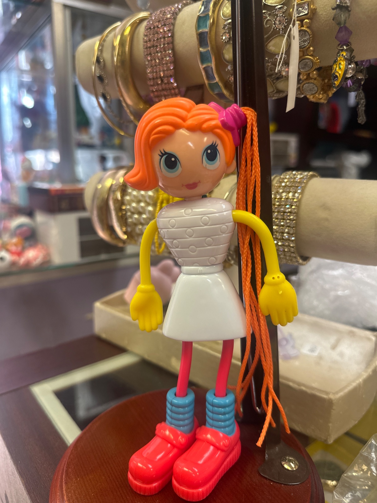 Bendable Orange-Haired Doll Figure