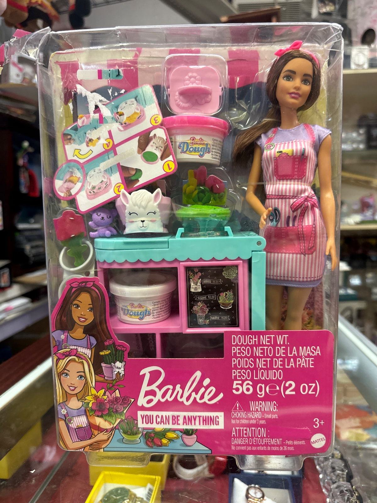 Barbie Florist Doll Playset With Dough