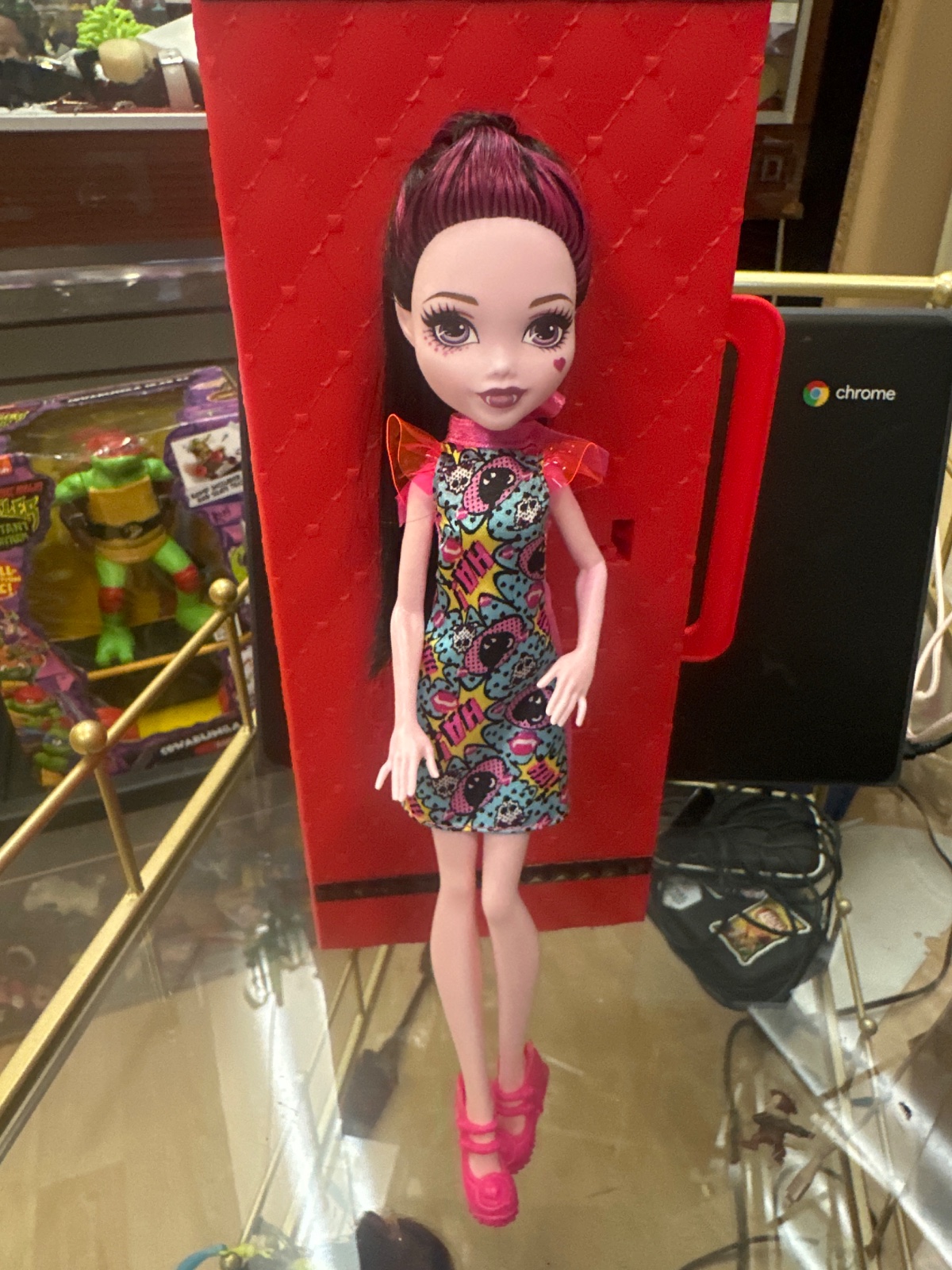 Monster High Draculaura Doll with Comic Print Dress