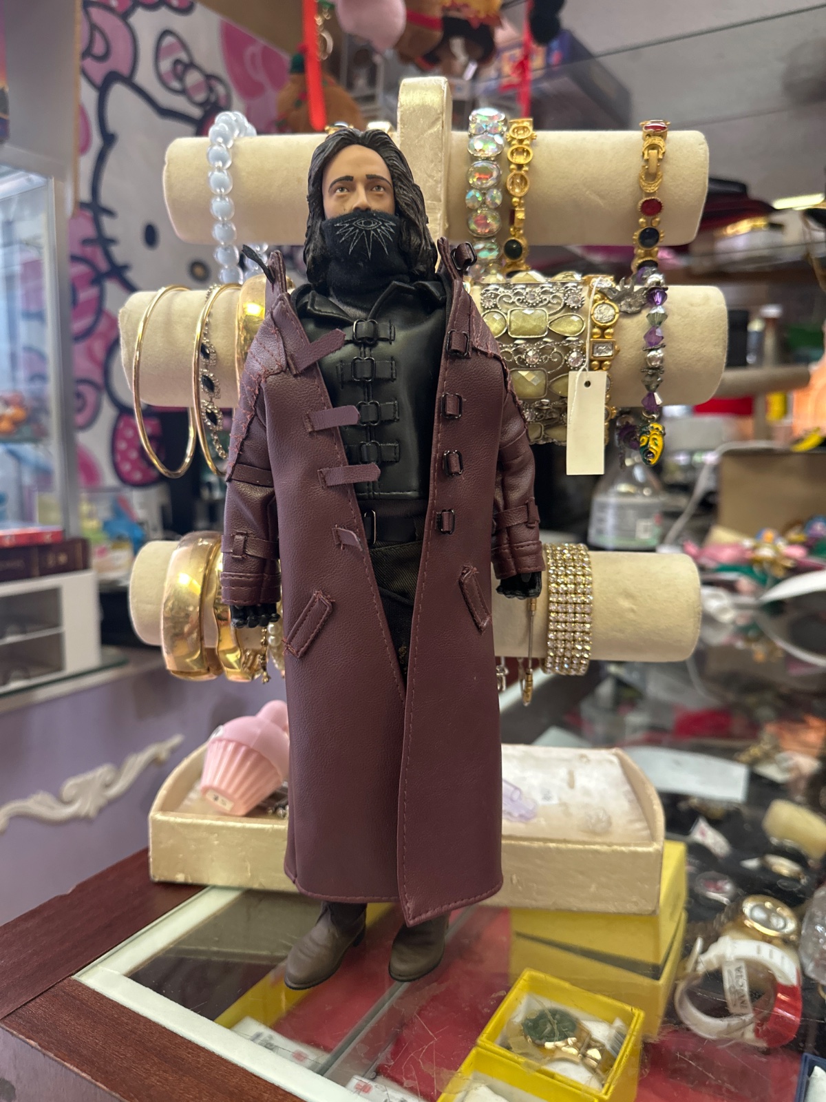Masked Figure Action Figure with Trench Coat