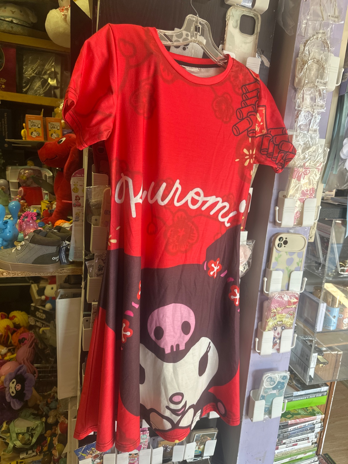 Red Kuromi Graphic T-Shirt Dress