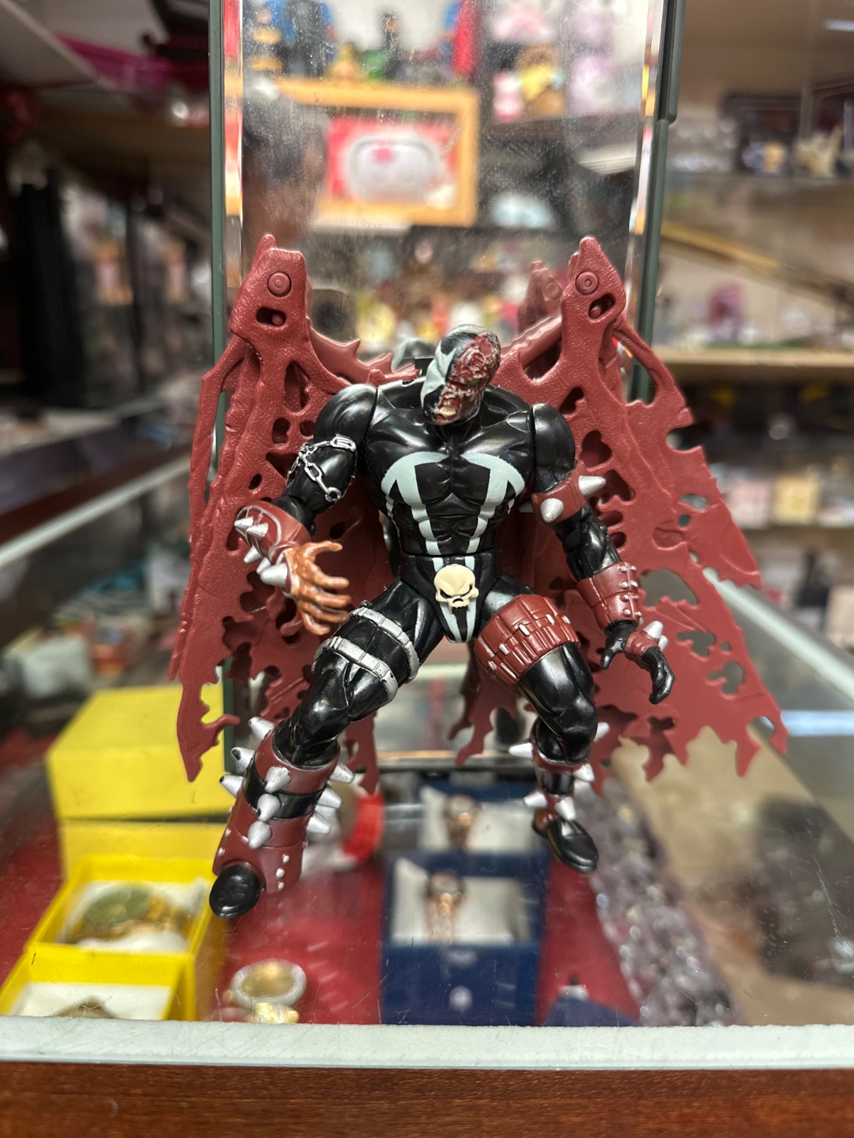 Skull-Faced Punisher Action Figure With Bat Wings