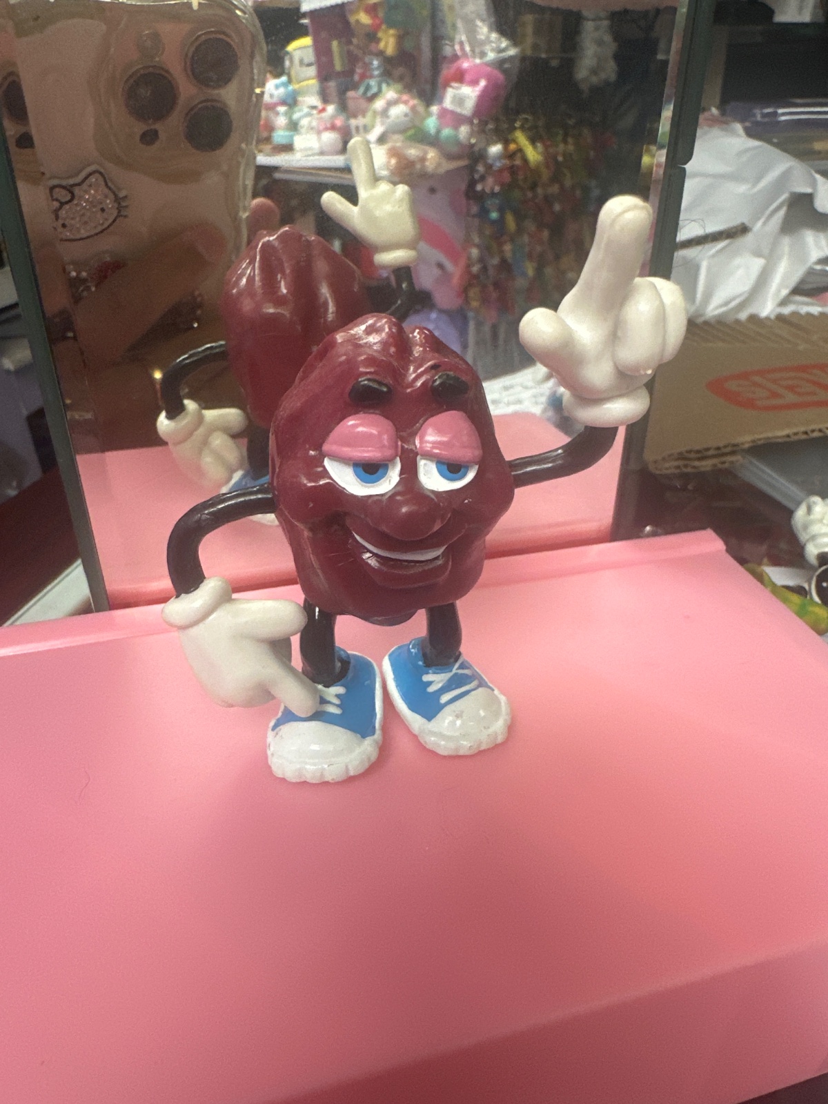 California Raisin Figure with Blue Sneakers