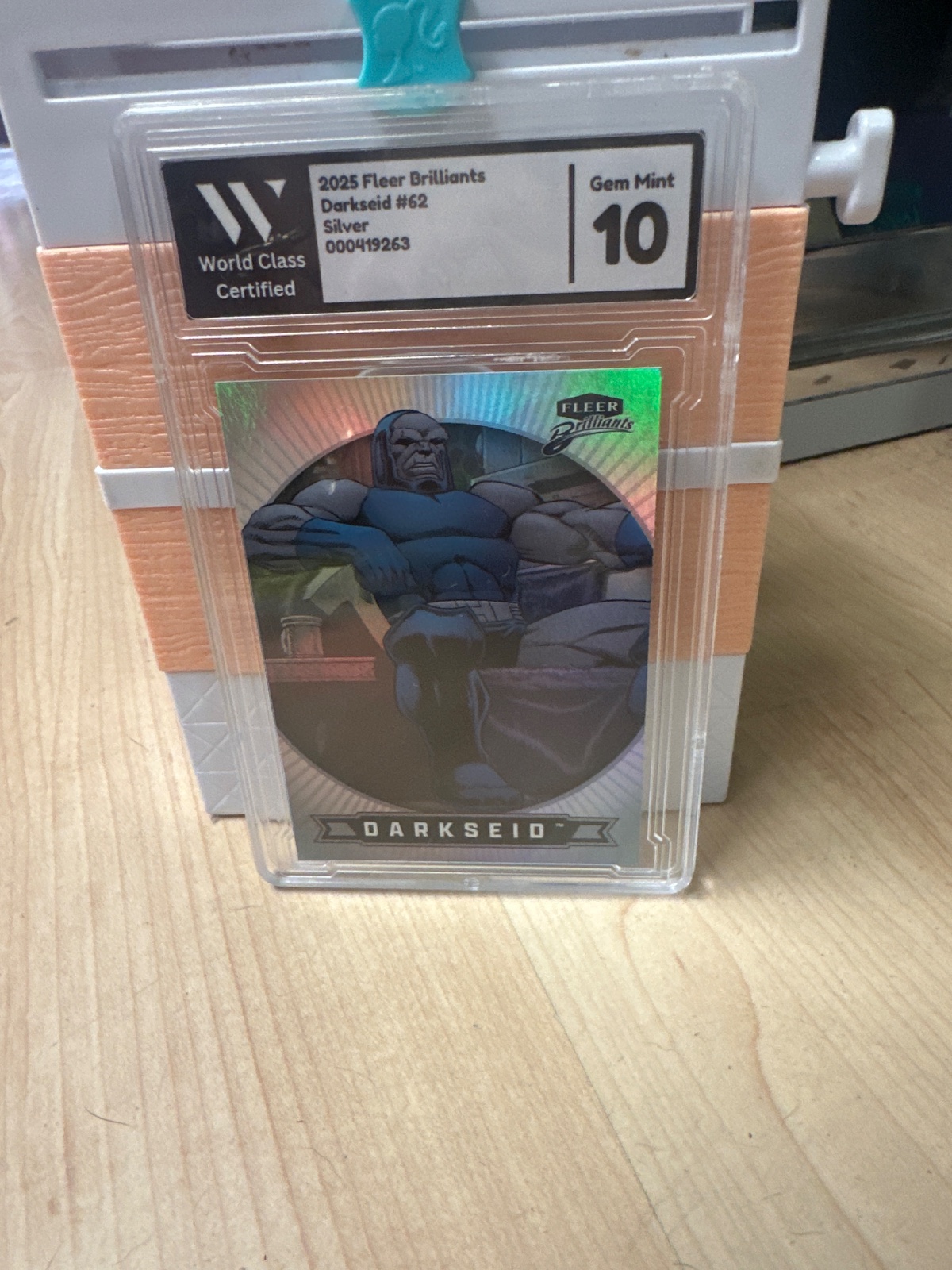 2025 Fleer Brilliants Darkseid #62 Silver Card, Graded Gem Mint 10