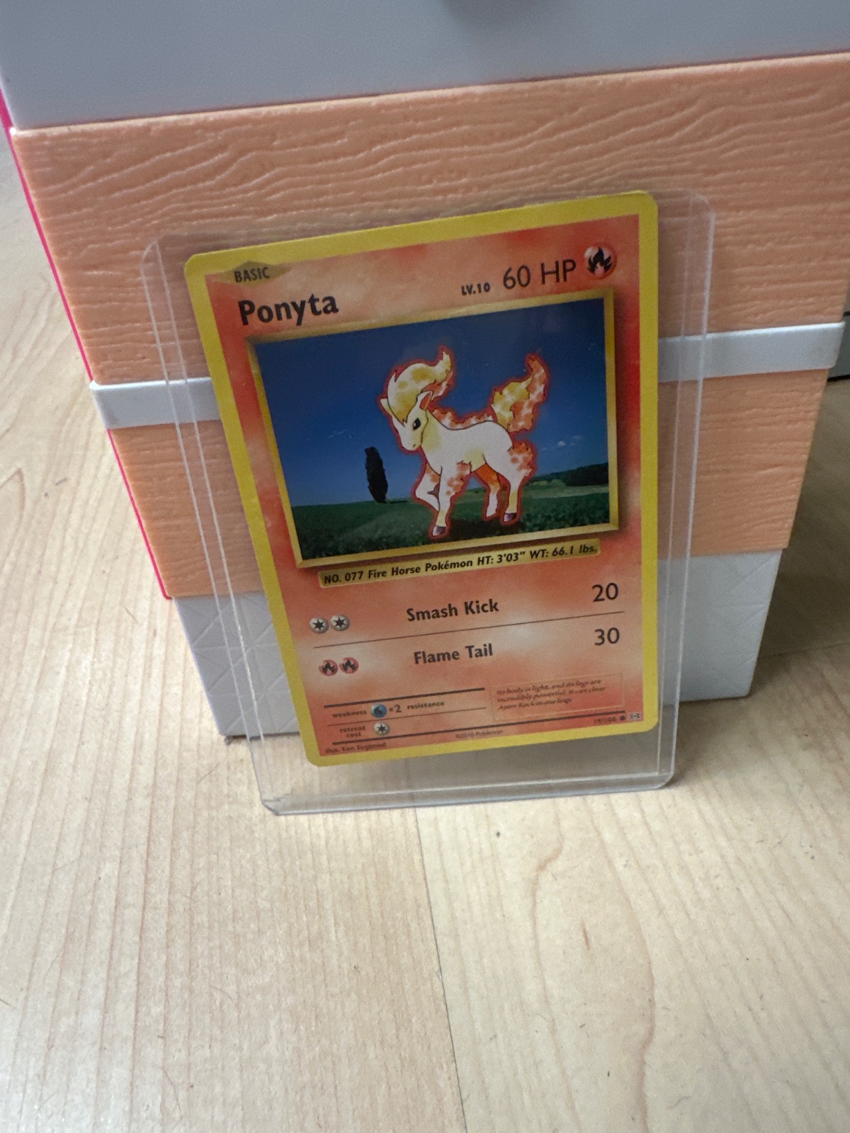 Ponyta Pokémon Card, Sleeved