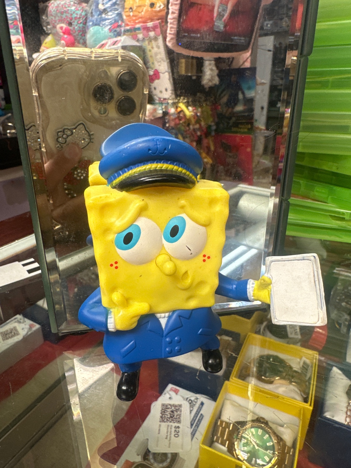 SpongeBob Captain Figure With Sign