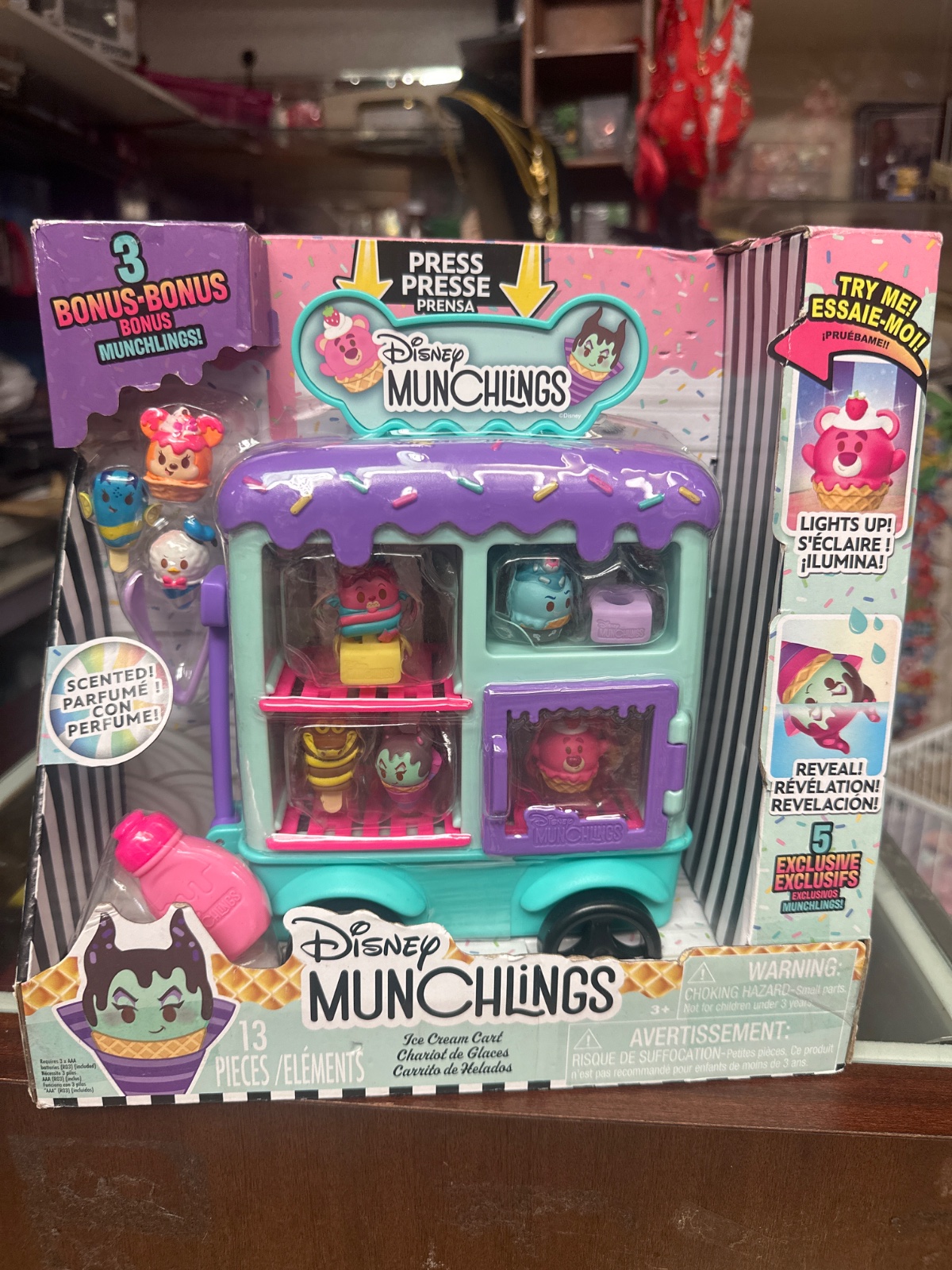Disney Munchlings Ice Cream Cart Playset