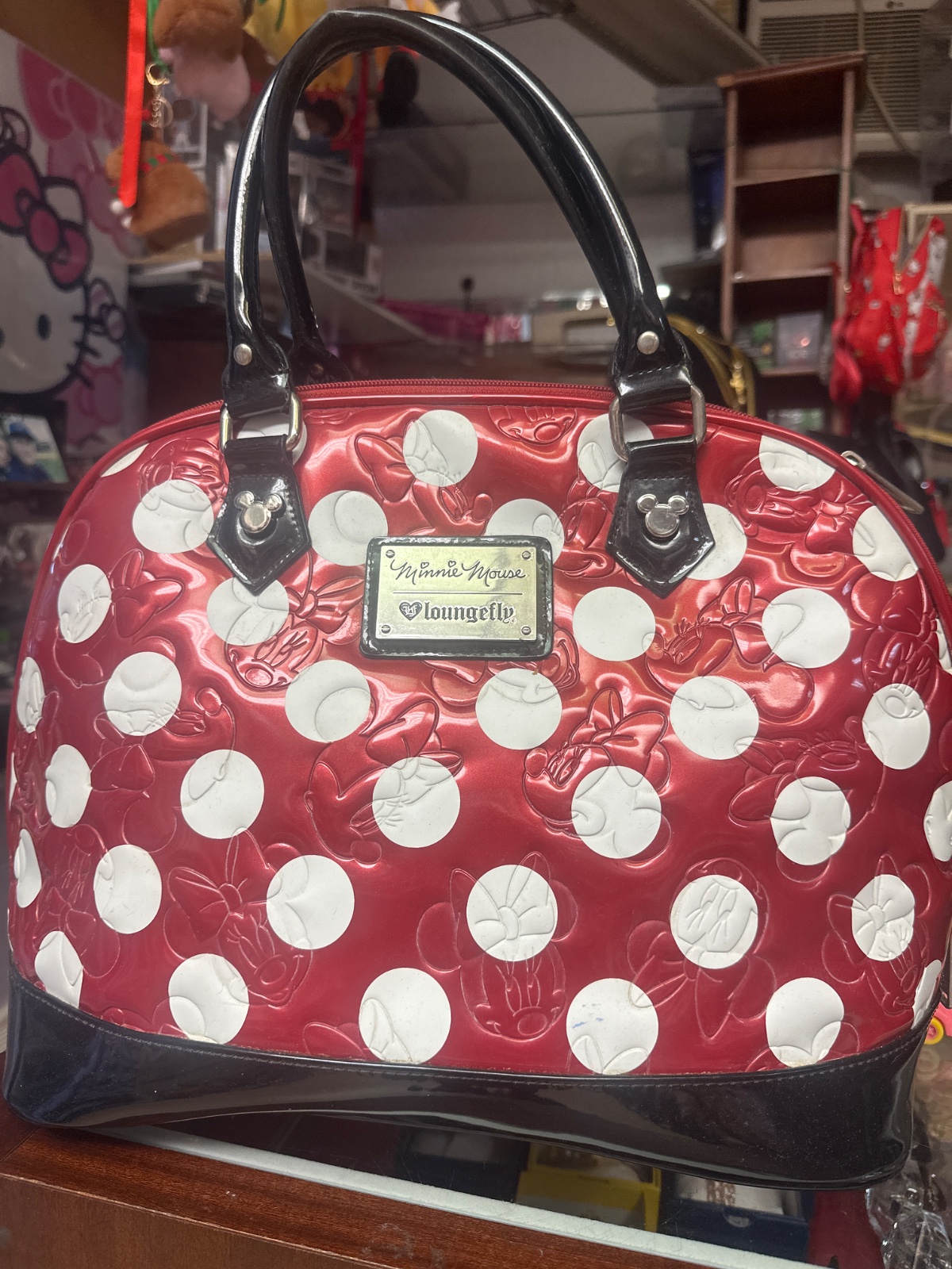 Loungefly Minnie Mouse Polka Dot Patent Bag