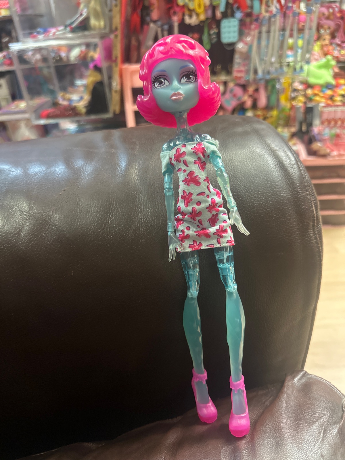 Monster High Doll With Pink Hair And Translucent Blue Body