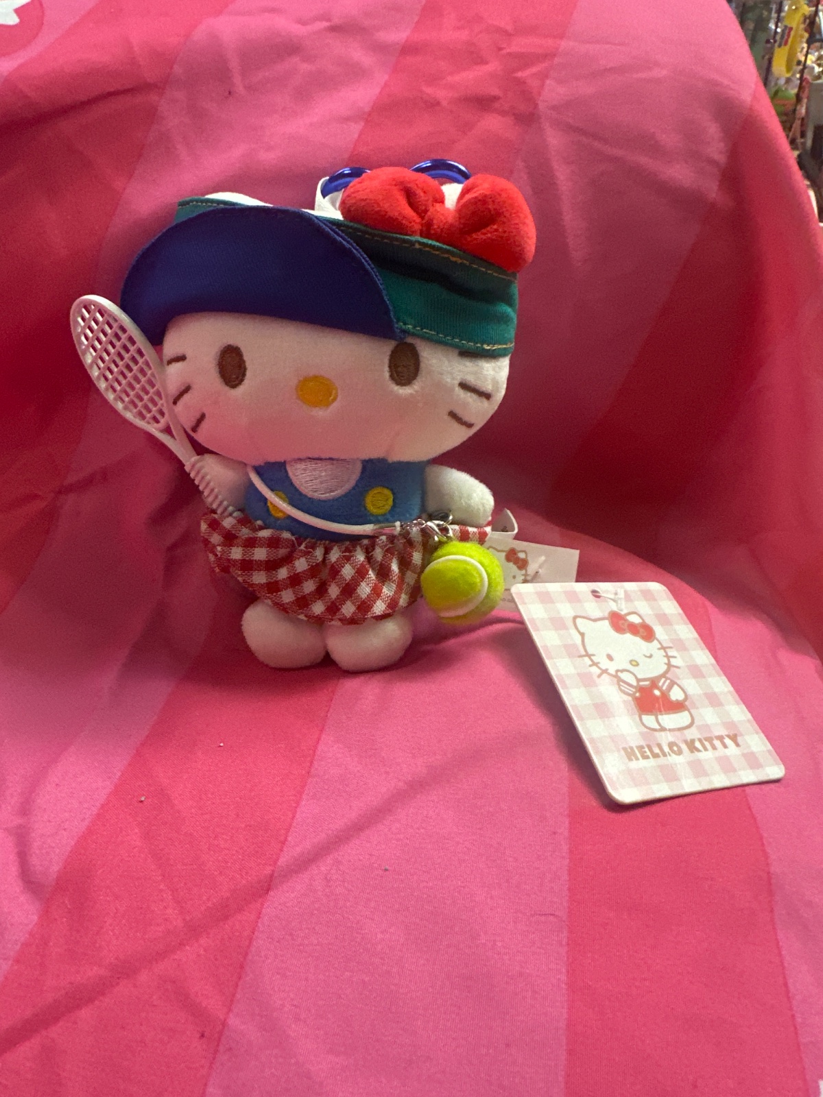 Hello Kitty Tennis Player Plush Keychain