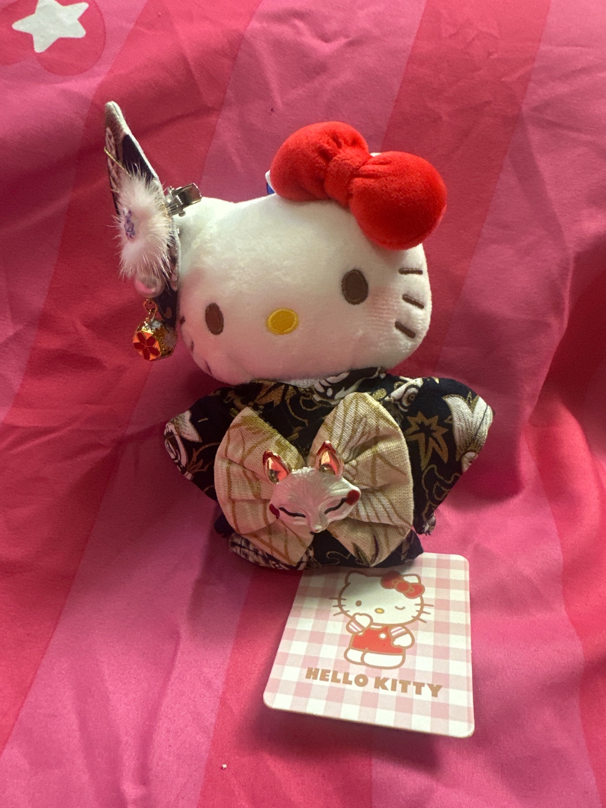 Hello Kitty Kimono Plush With Fox Charm