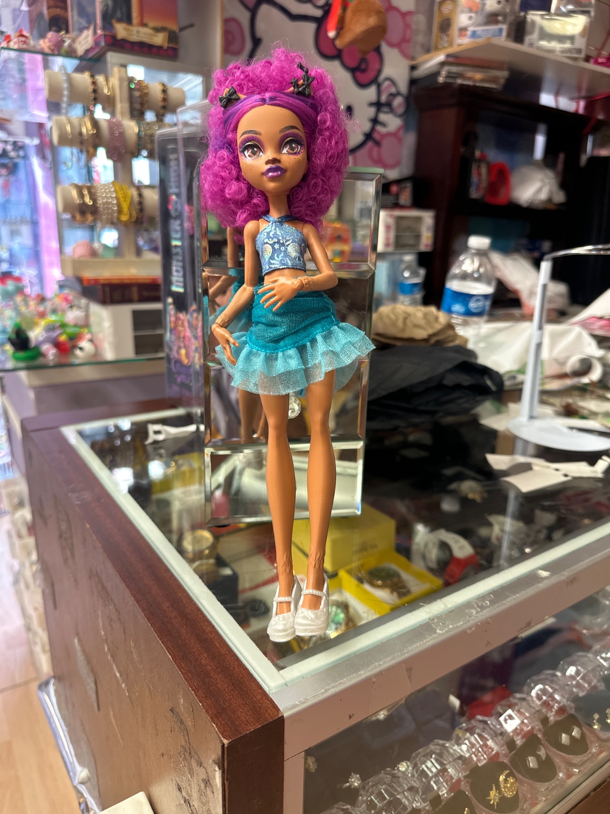 Monster High Doll With Magenta Curls And Teal Skirt