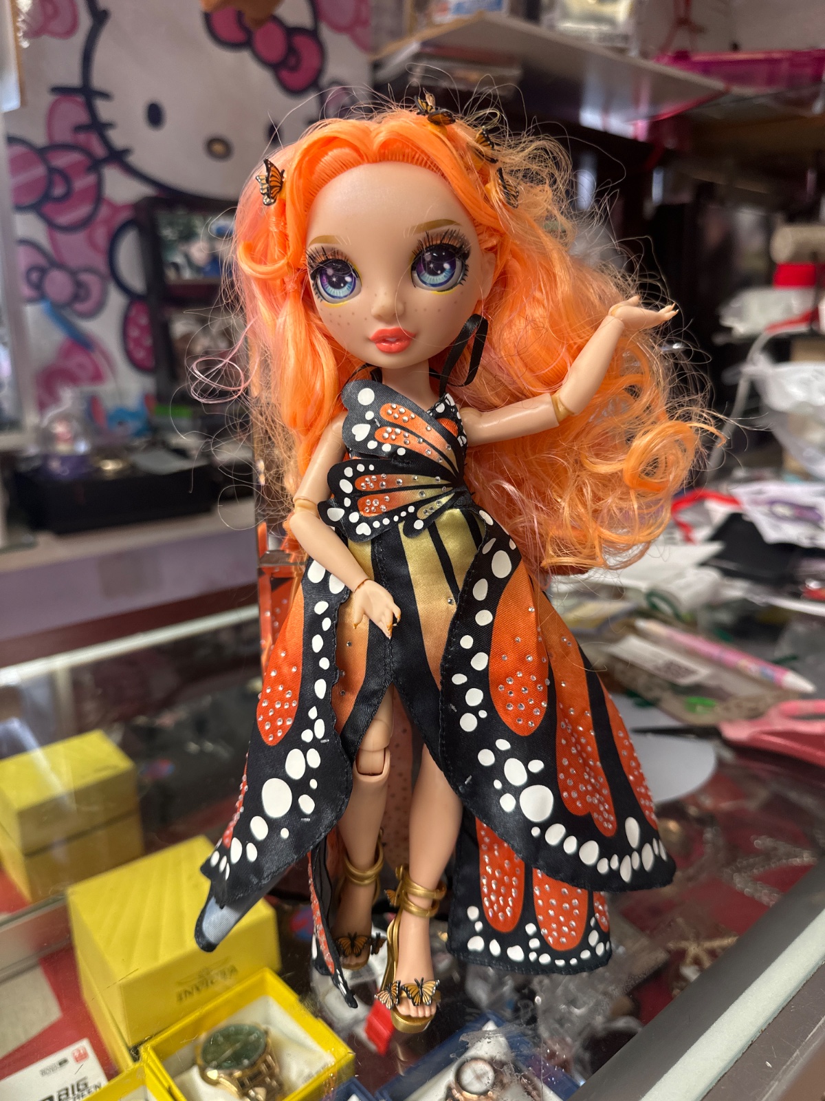 Monarch Butterfly Fashion Doll With Orange Hair