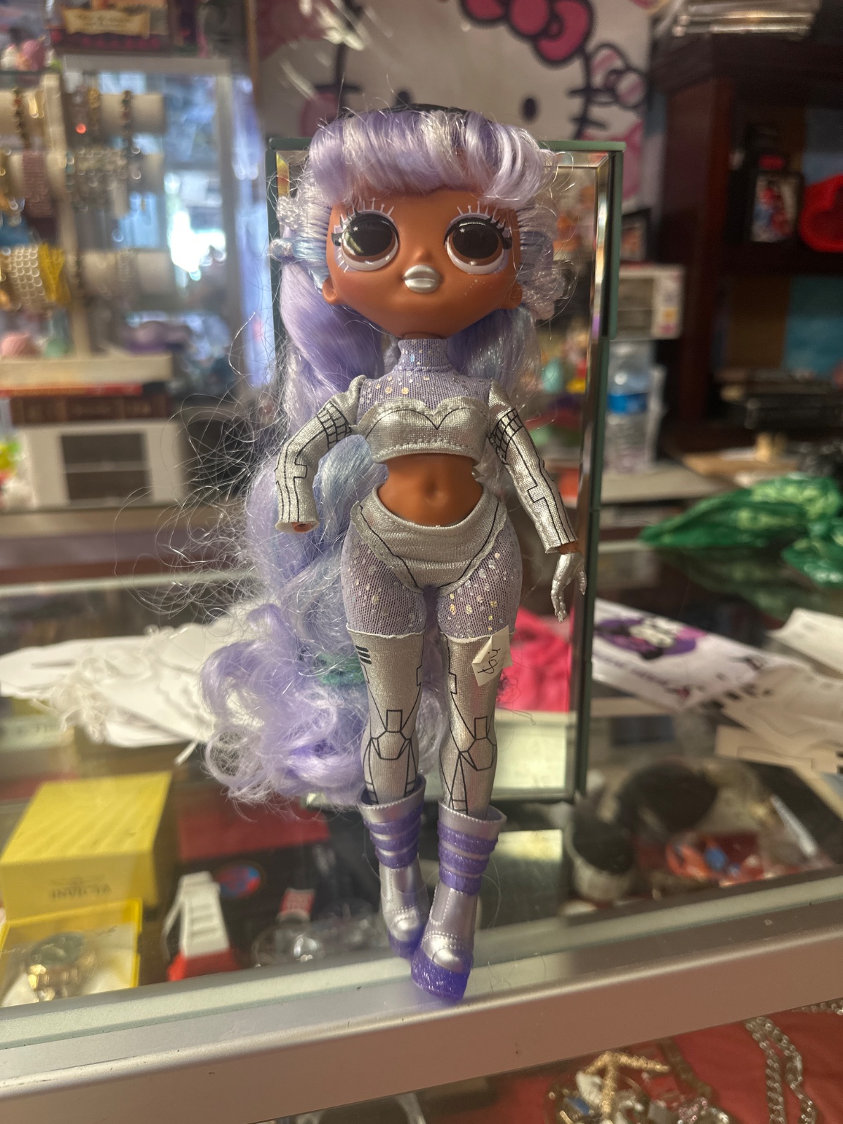 L.O.L. OMG Doll in Silver Robot-Style Outfit with Lavender Hair