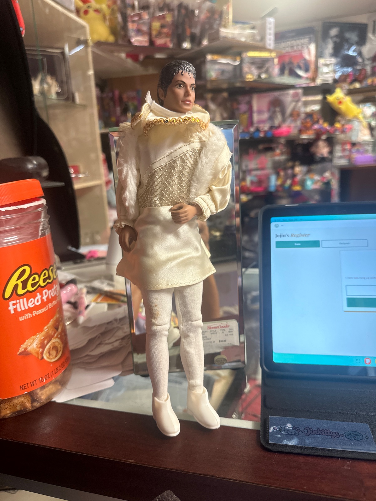 Vintage Pop Star Doll in Cream Jacket Outfit