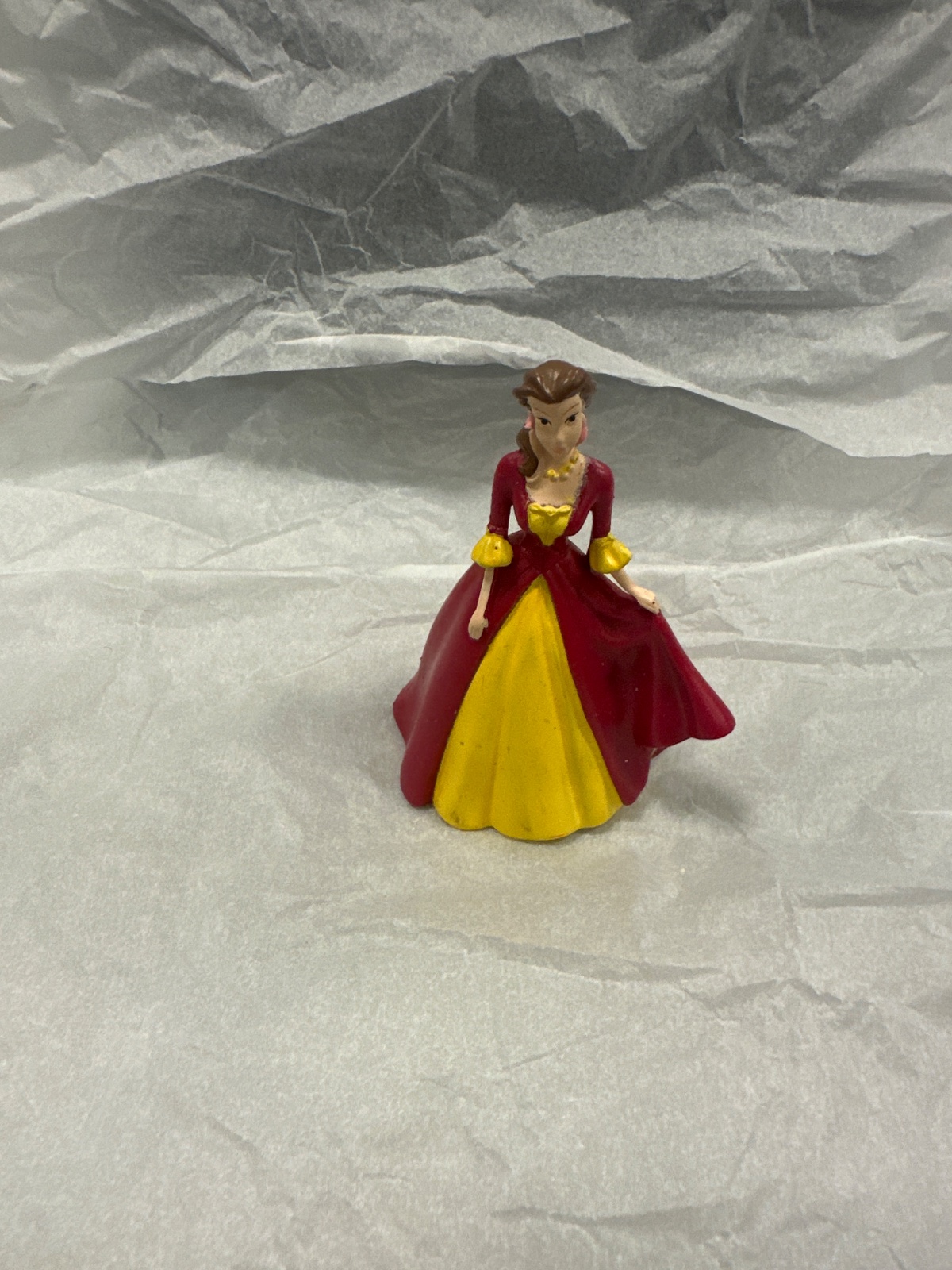 Princess Figure in Red and Yellow Gown