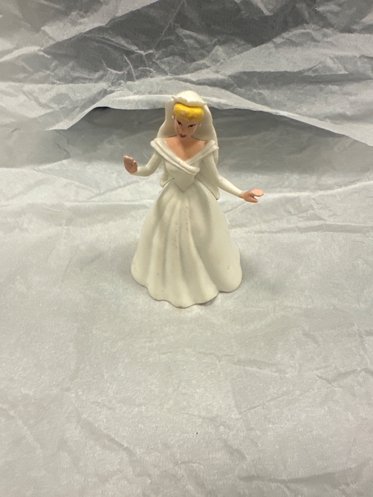 Vintage Bride Princess Figurine in White Gown
