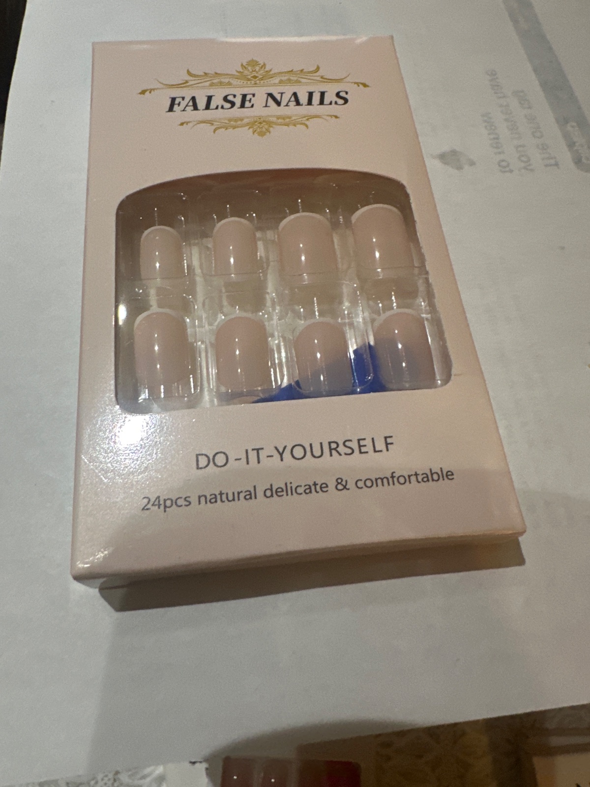 Nude False Nails, 24-Piece Set