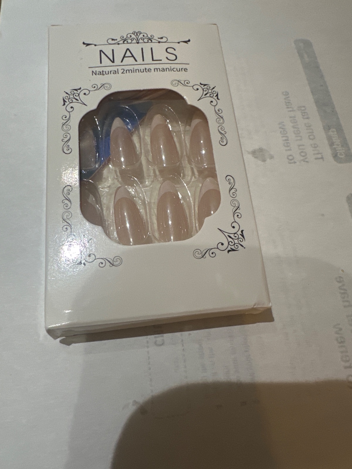 Press-On Nails - Natural French Tip Set