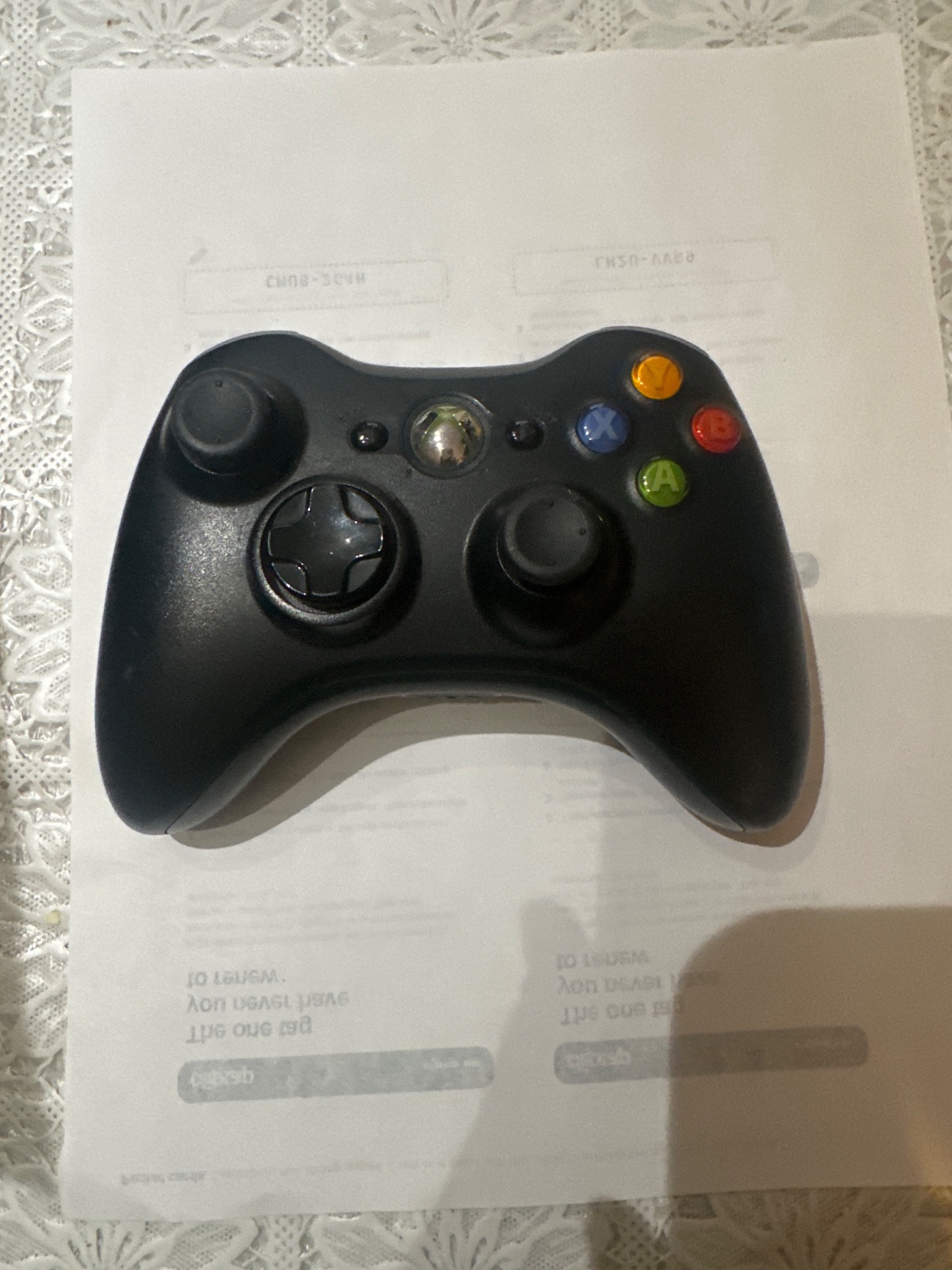 Black Xbox 360 Wireless Controller