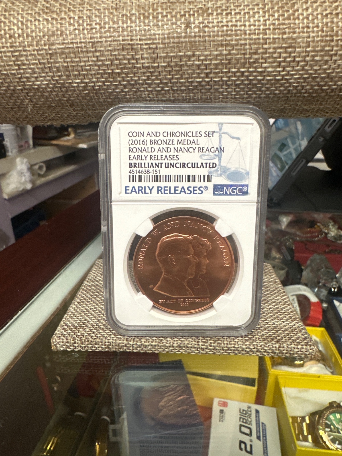 2016 Ronald and Nancy Reagan Bronze Medal NGC Graded