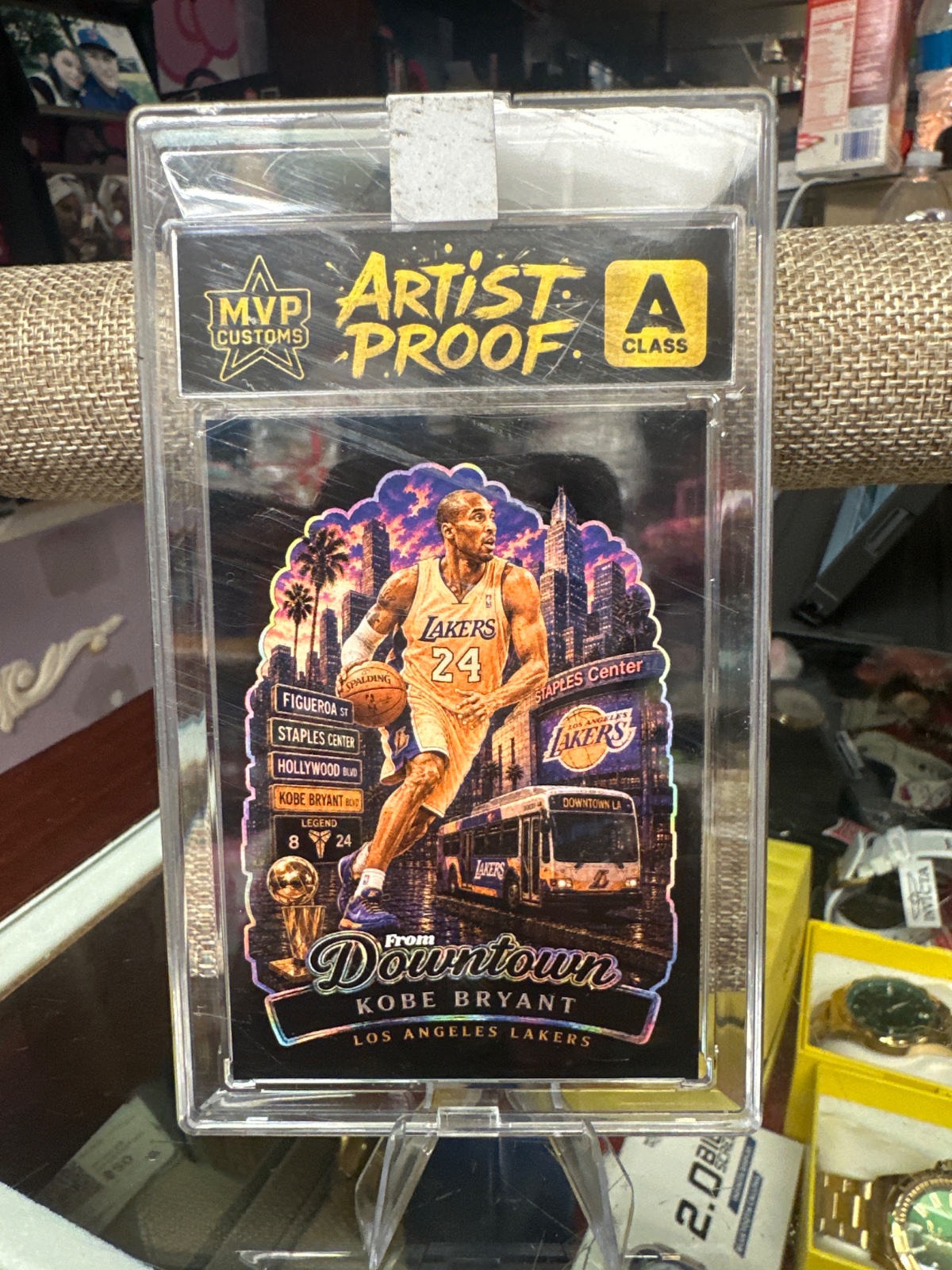 Kobe Bryant Custom Art Card "From Downtown" Lakers DT-14